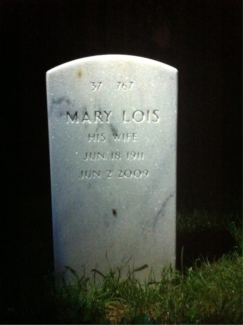 Back of headstone — Rowland Griffith