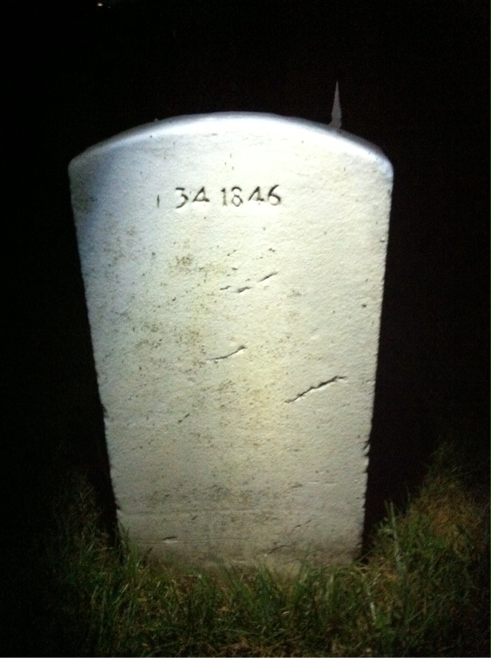 Back of headstone — Sam Anderson