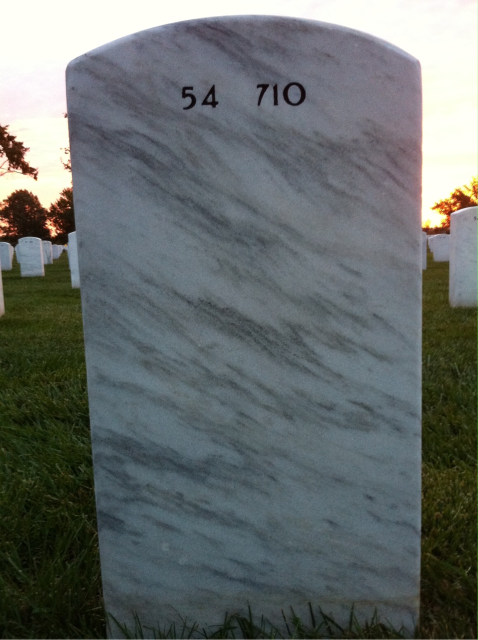 Back of headstone — Alex Rozum Jr