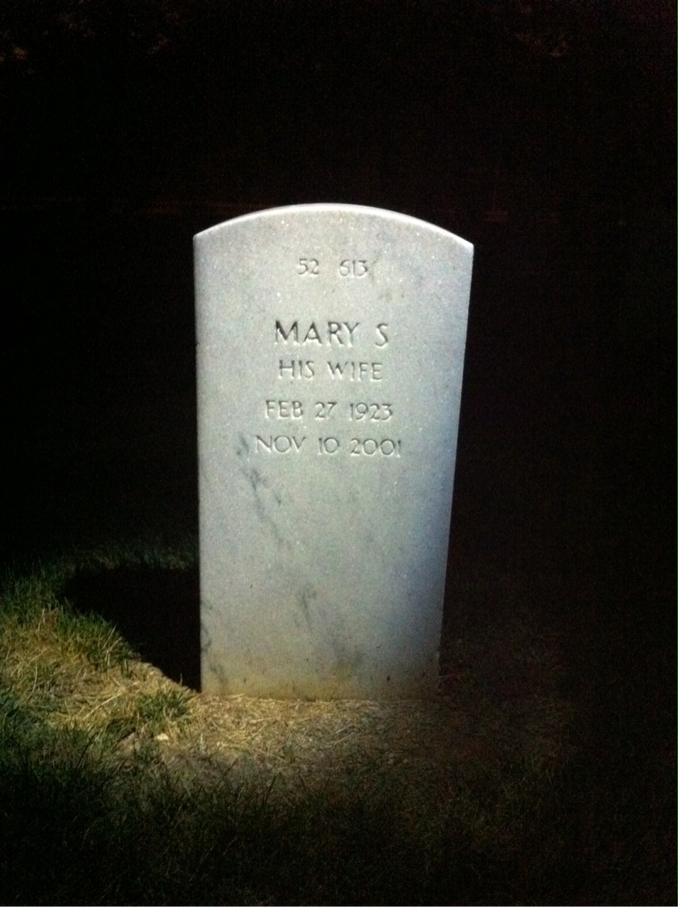 Back of headstone — Edward Albren