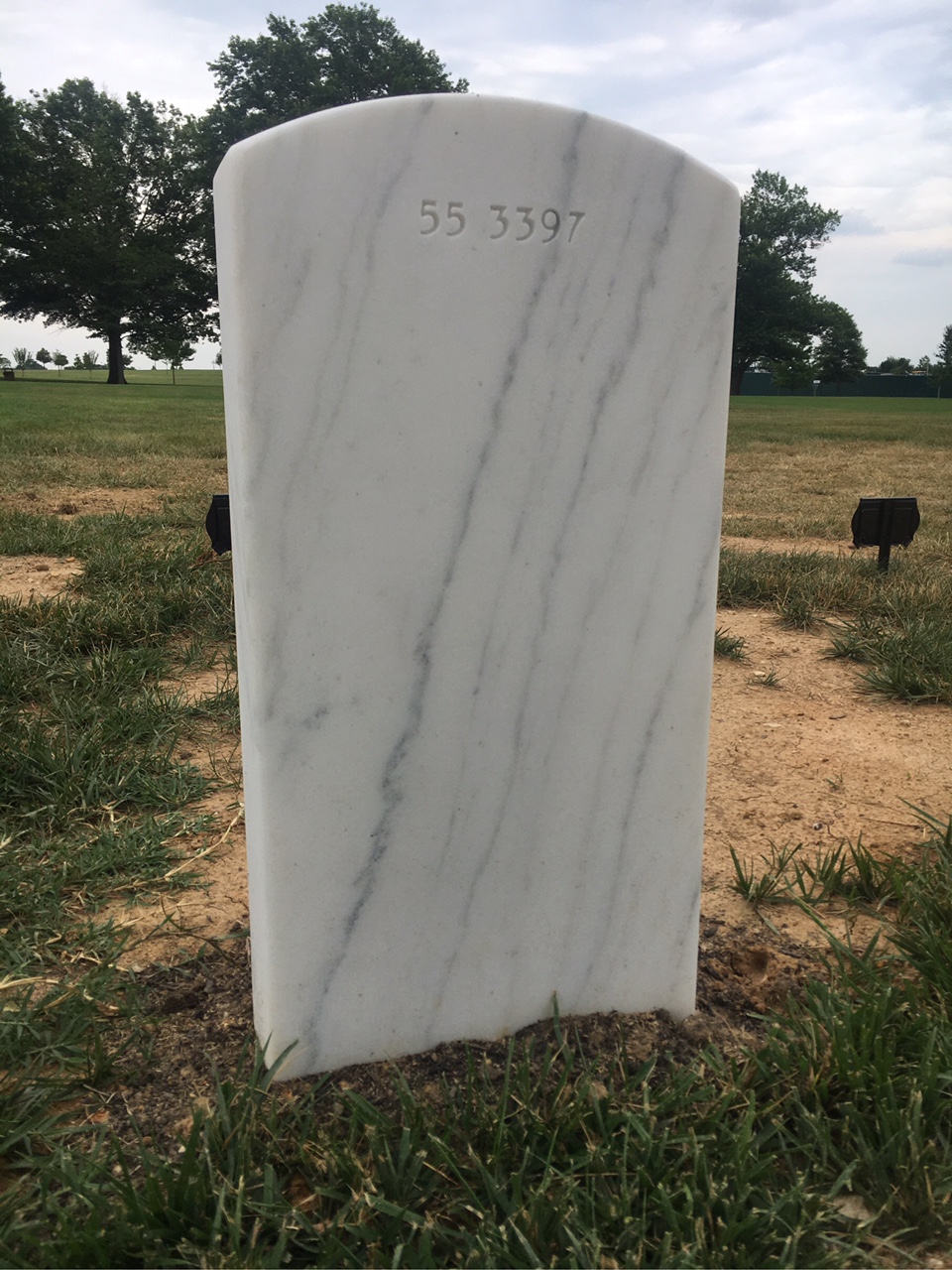 Back of headstone — Vance L Holley