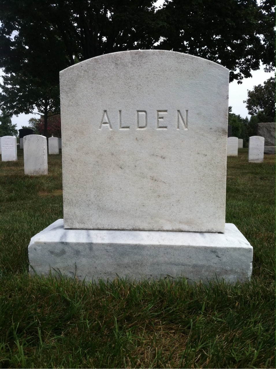 Back of headstone — Helen Alden