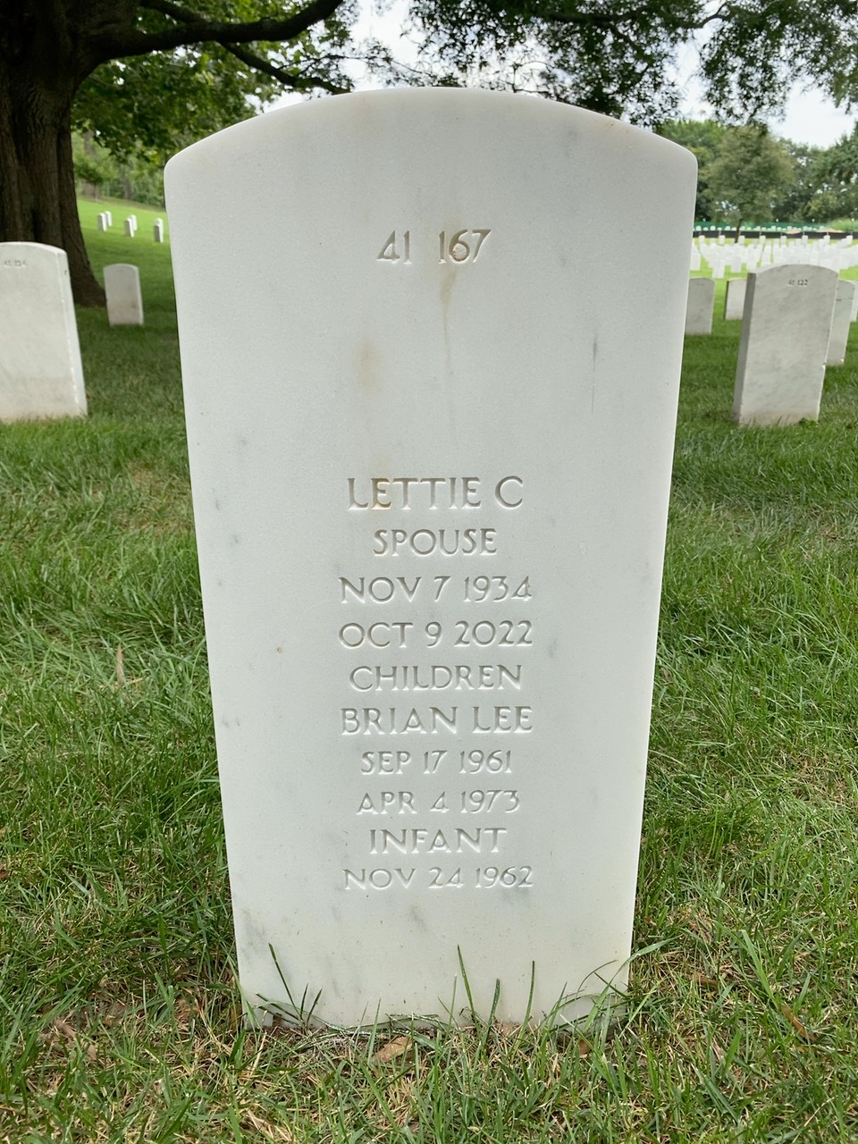 Back of headstone — Henry Boisvert