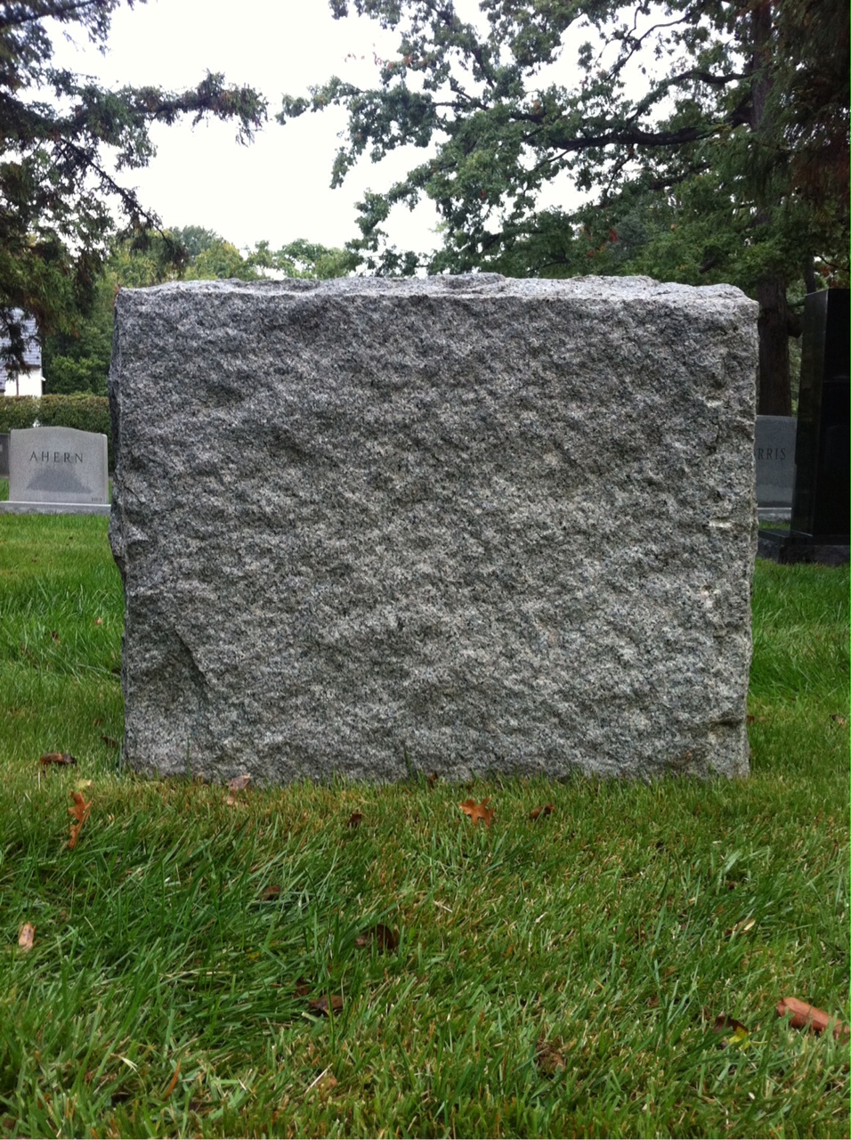 Back of headstone — David Mitchell