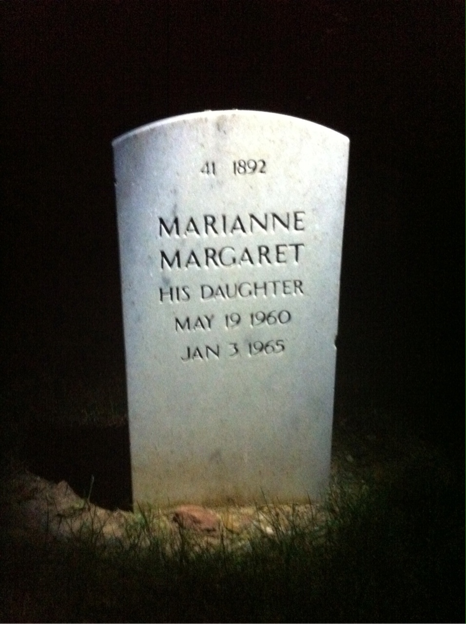 Back of headstone — George Koch