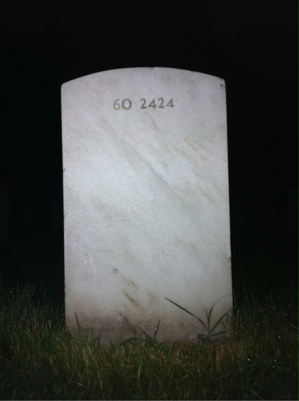Back of headstone — Dwight Moore