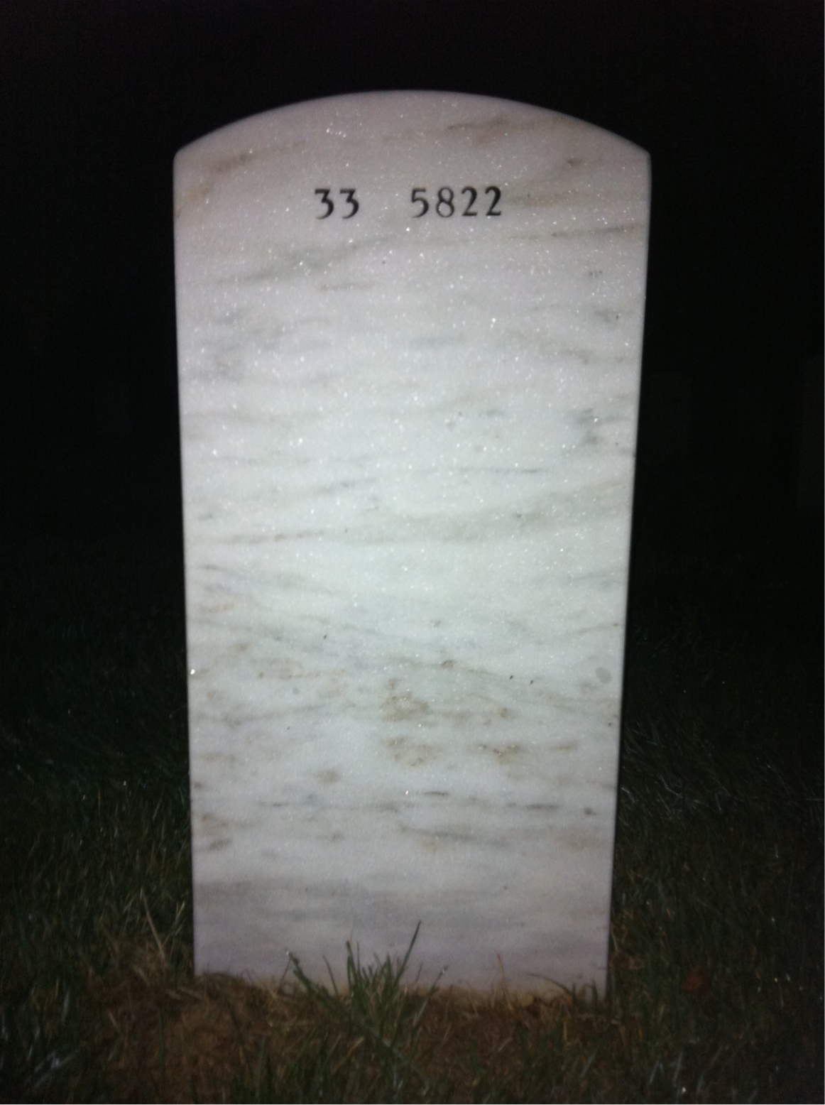 Back of headstone — Walter Palko