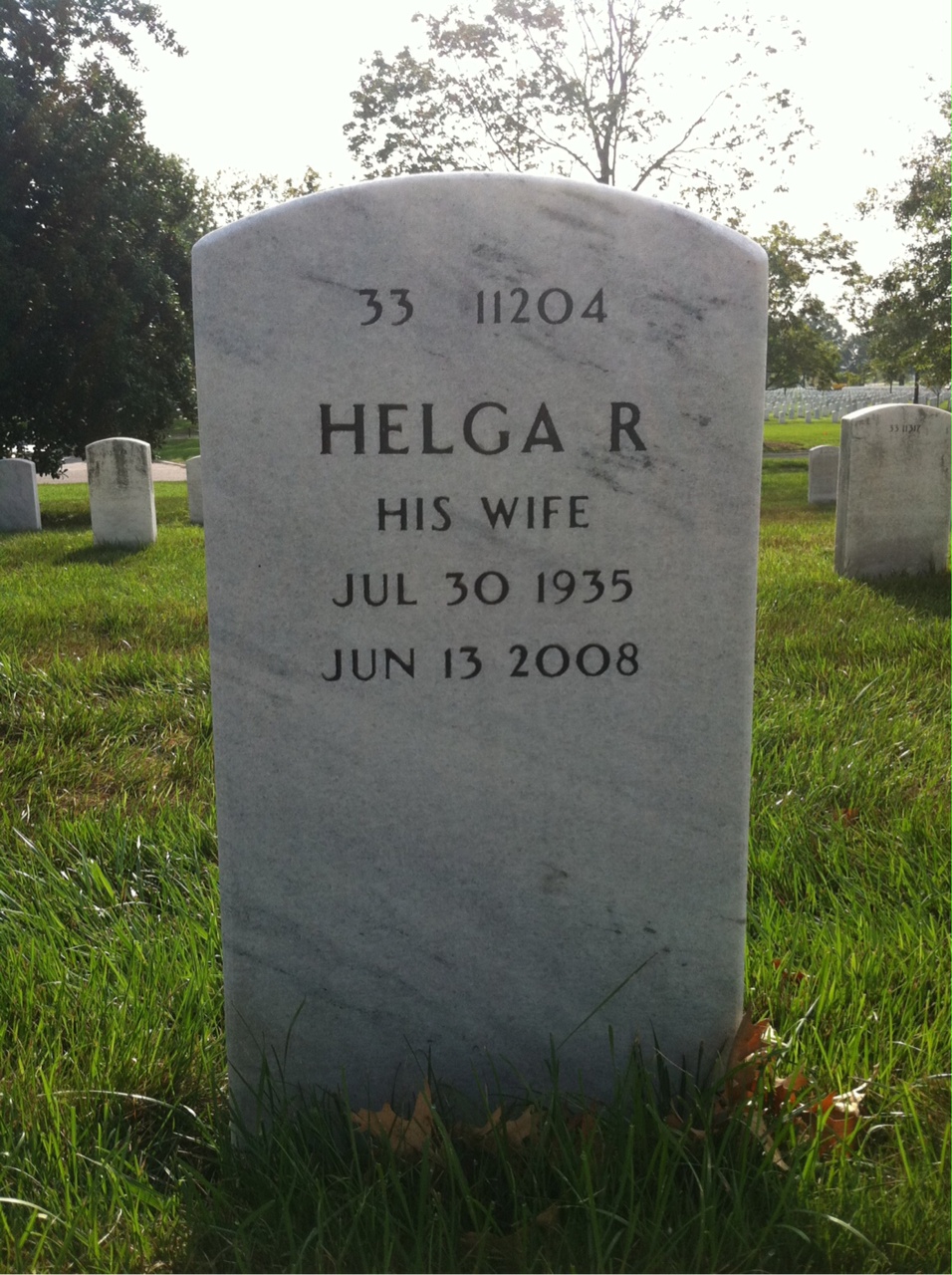 Back of headstone — Leroy Nelson