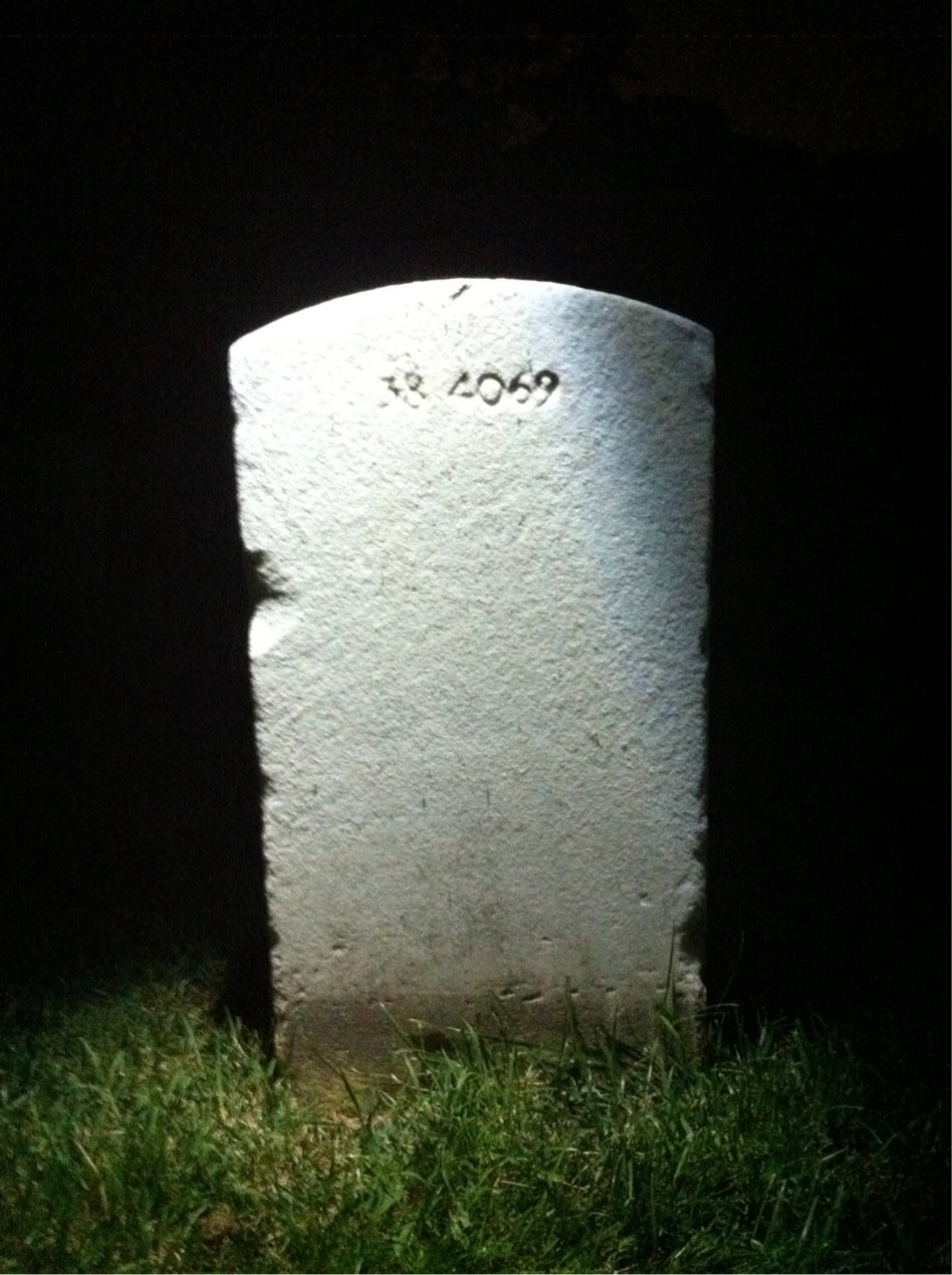 Back of headstone — Thomas Mulholland