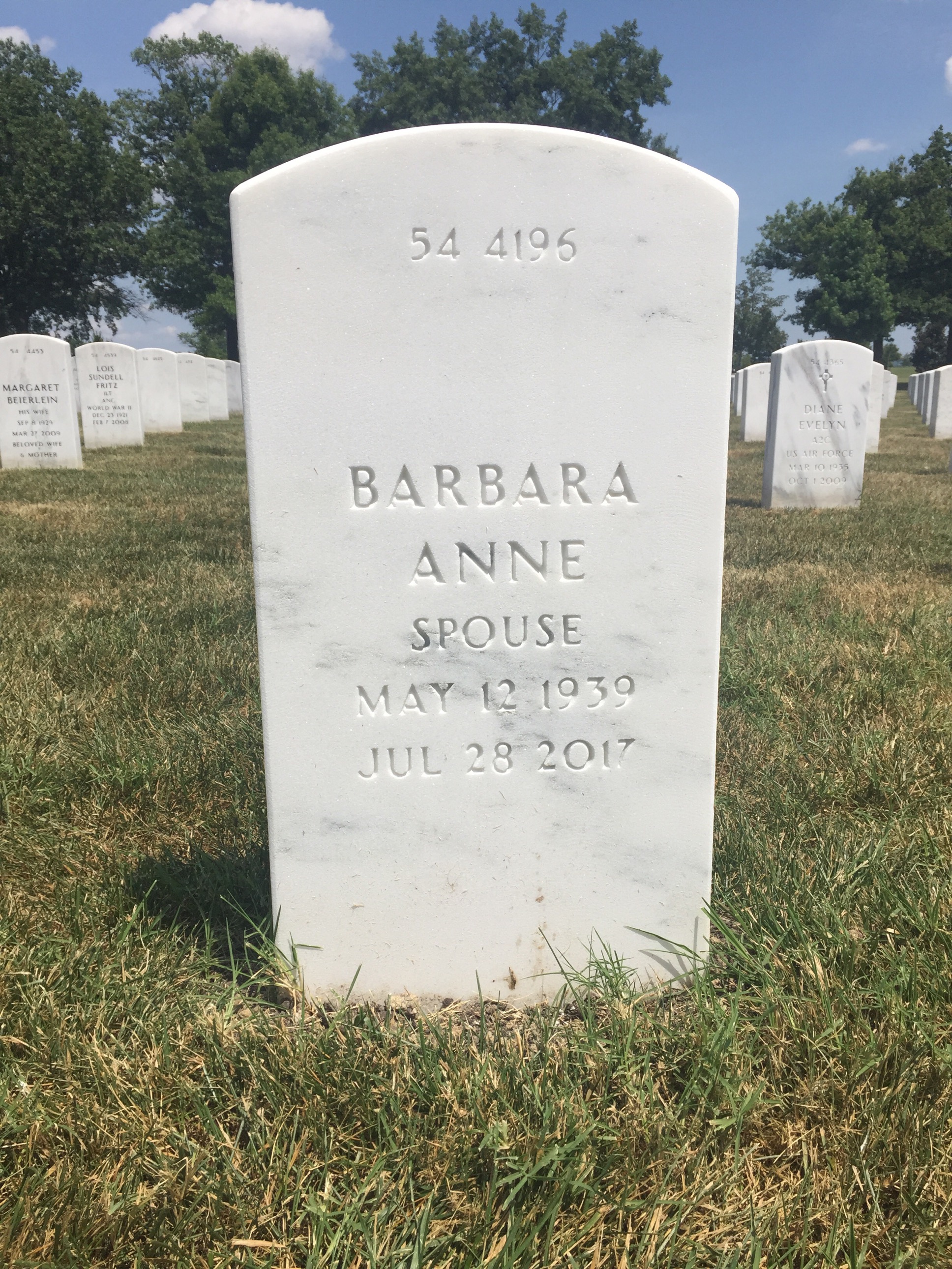 Back of headstone — Clarence Stroup