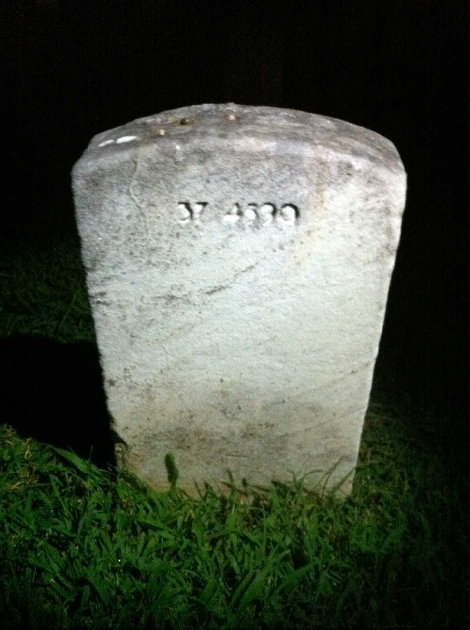 Back of headstone — Joseph Botts