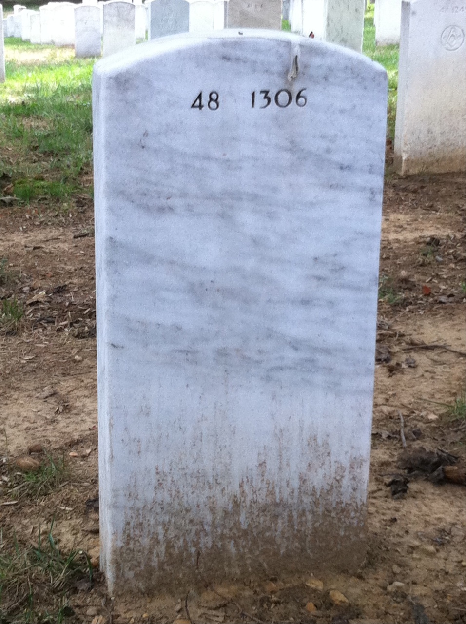 Back of headstone — John Kusewitt