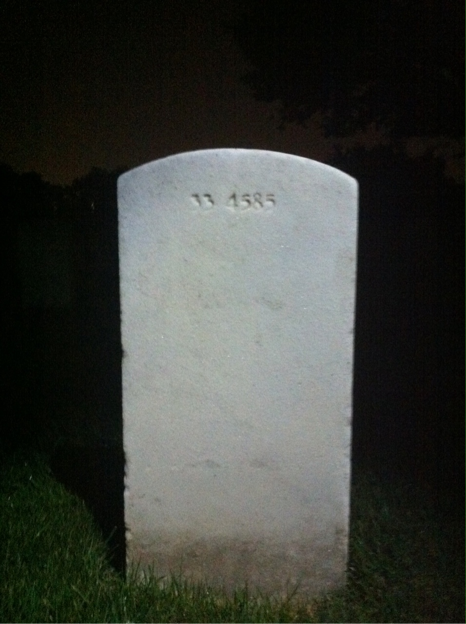 Back of headstone — Mary Adams