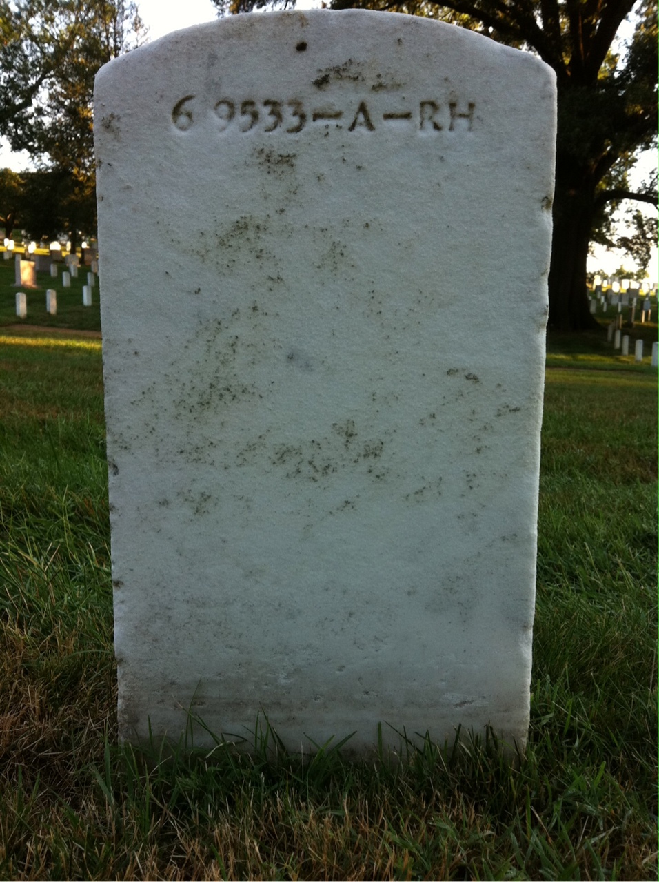Back of headstone — Marshall Montrose