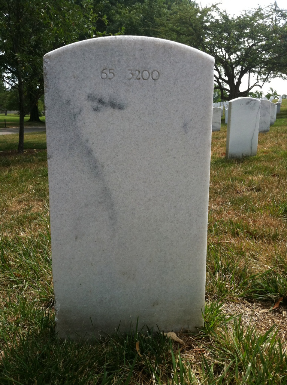 Back of headstone — Rexford Anderson