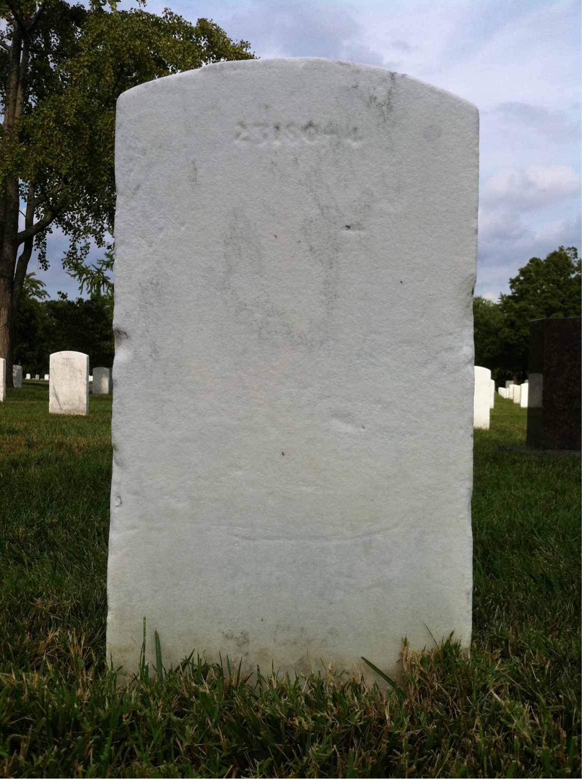Back of headstone — Agnes Moskey