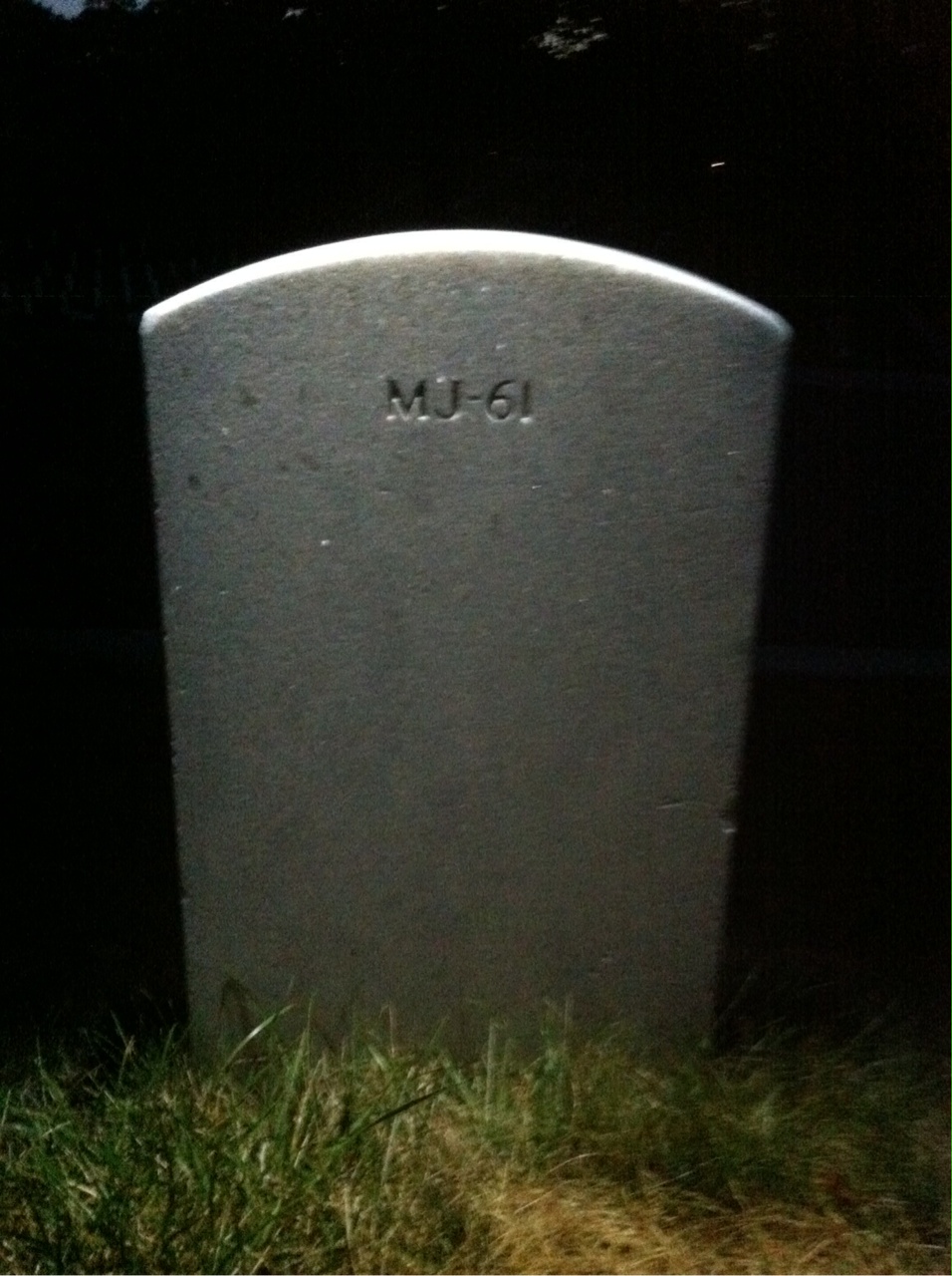 Back of headstone — David Balsinger