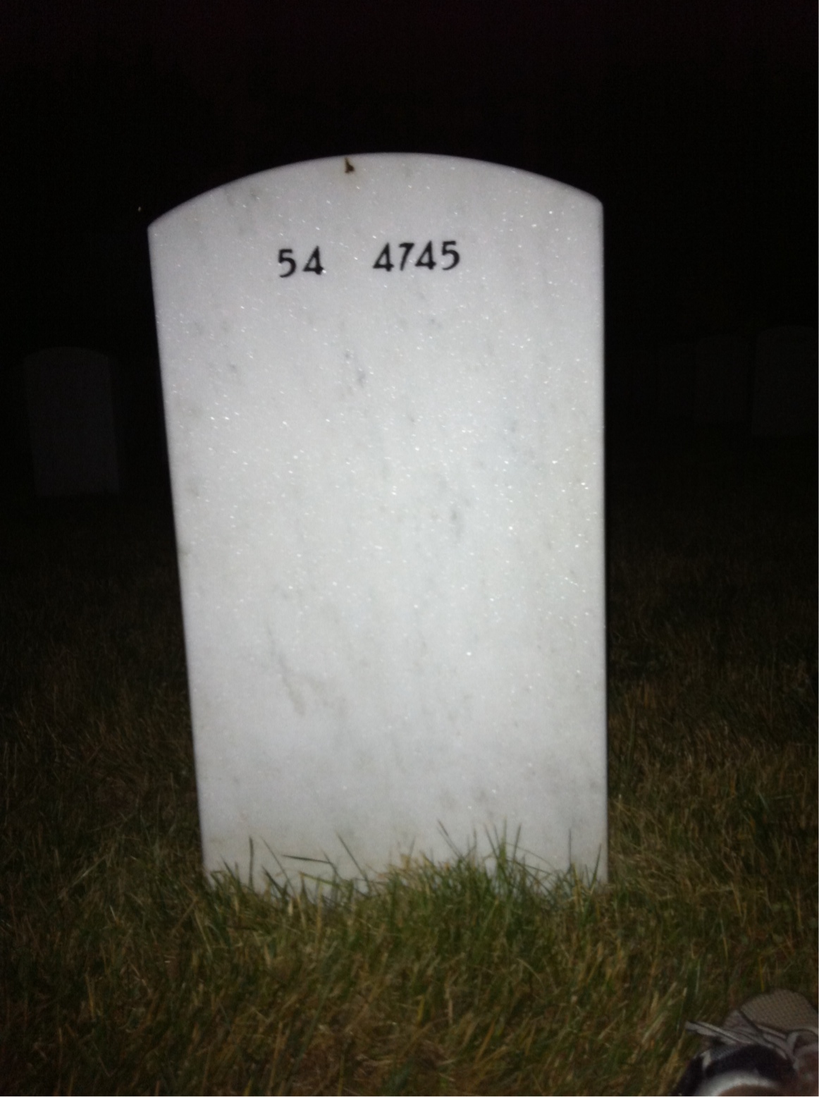 Back of headstone — Hugh Stephens