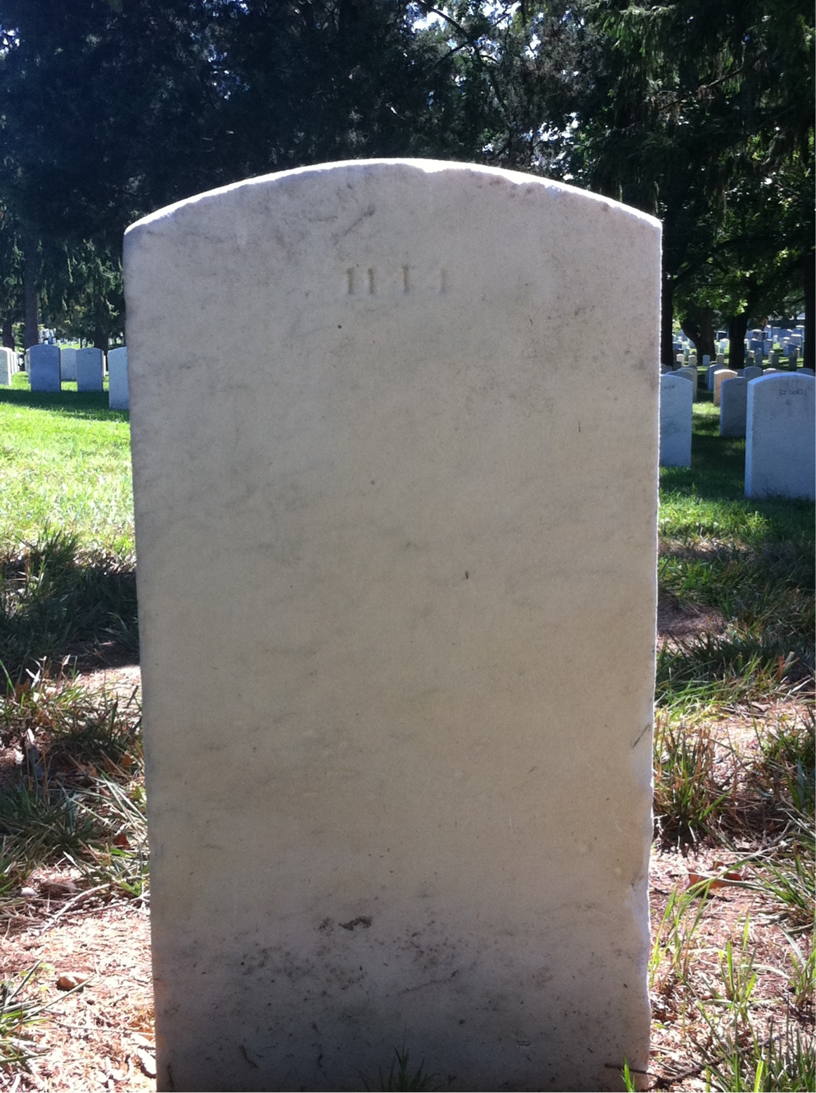 Back of headstone — Tom Critchlow