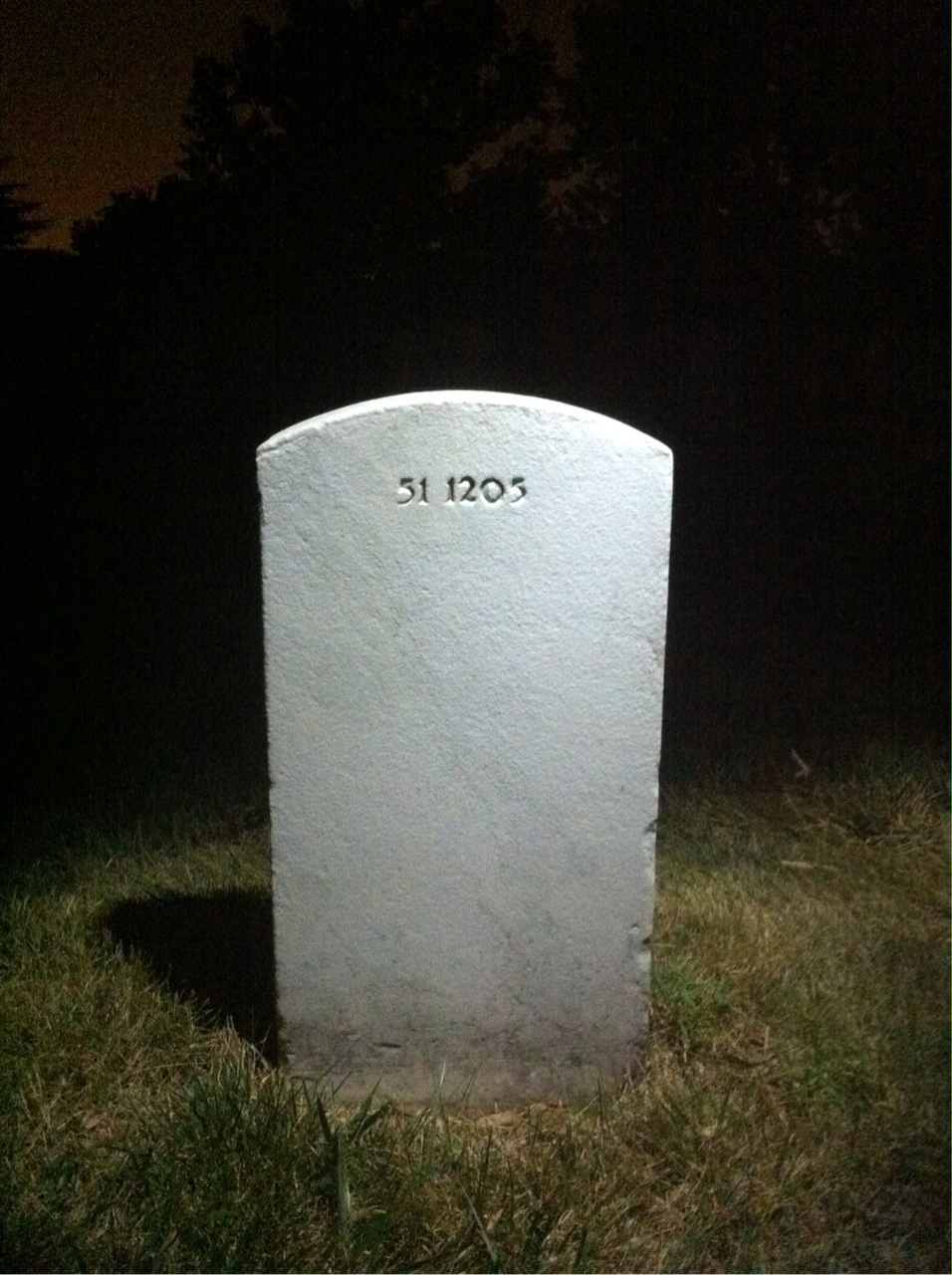 Back of headstone — Robert Bailey