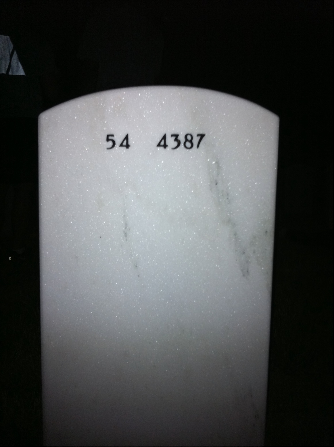Back of headstone — Thomas Joyce