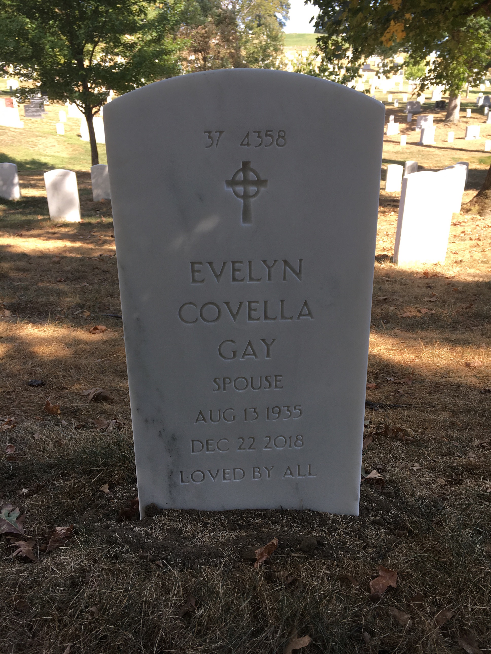 Headstone shared by 2 interments, including Joseph Francis Covella