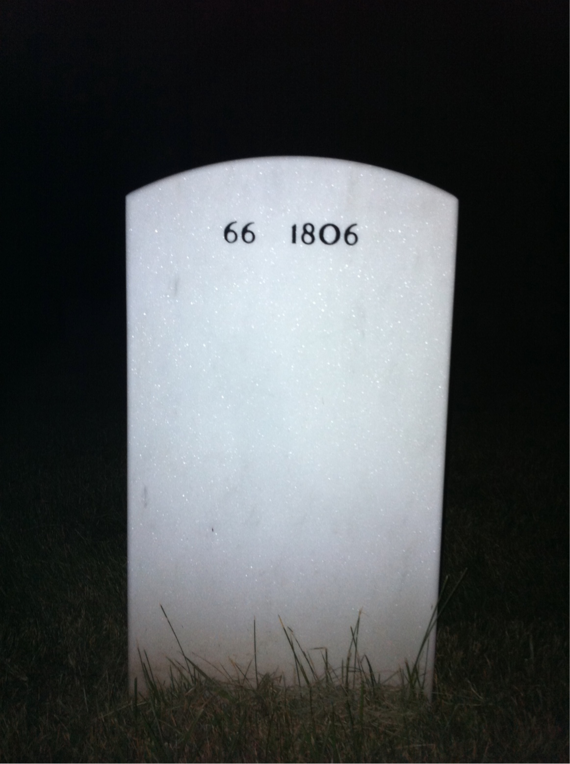 Back of headstone — George Passantino