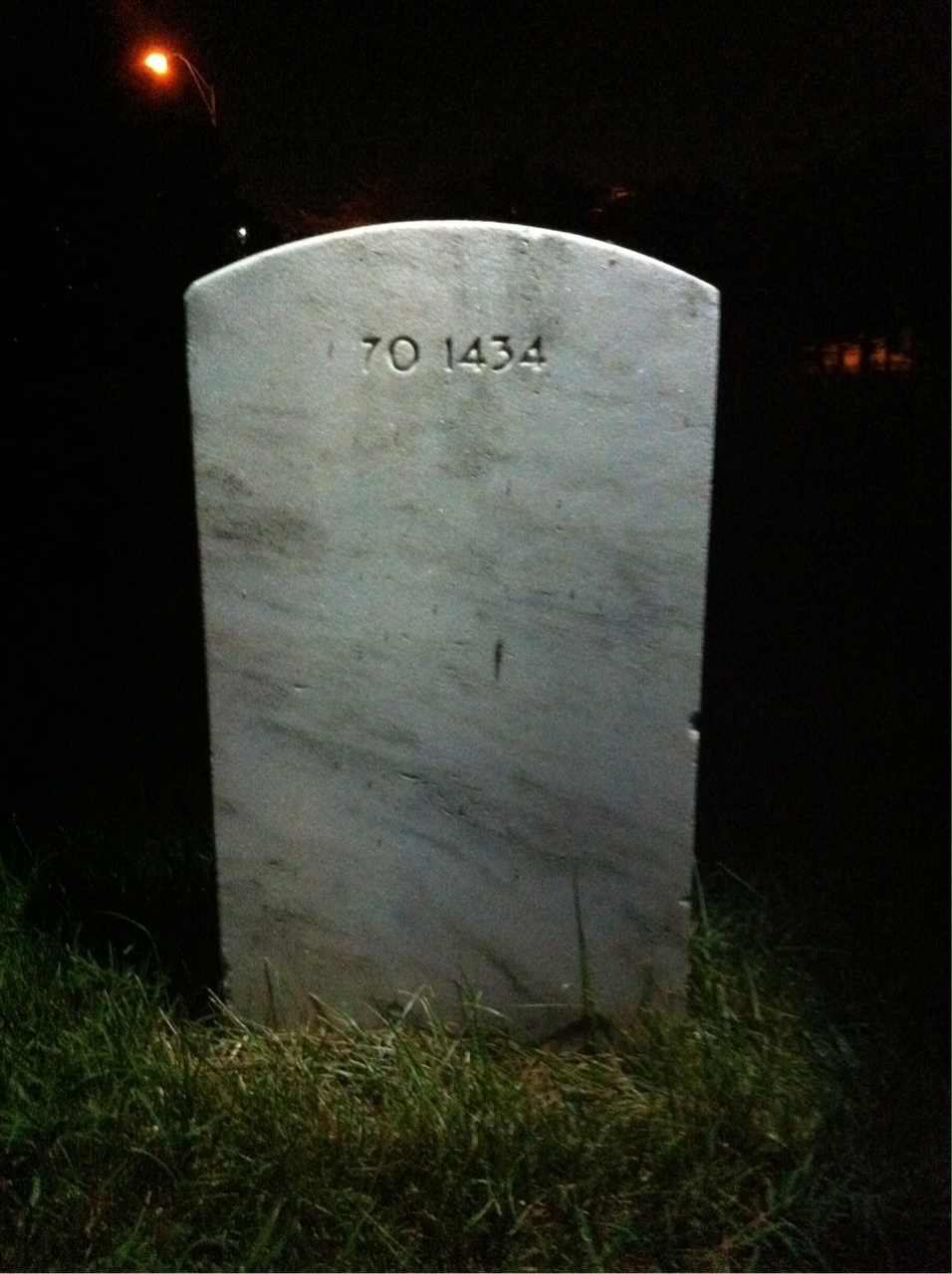 Back of headstone — Bernard Agent