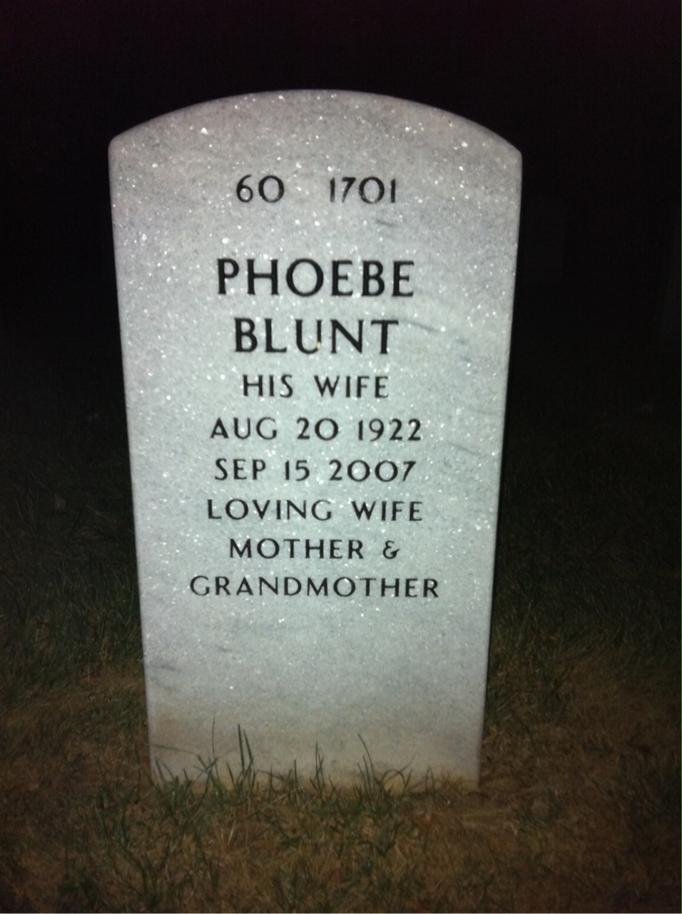 Back of headstone — Lloyd Kurz