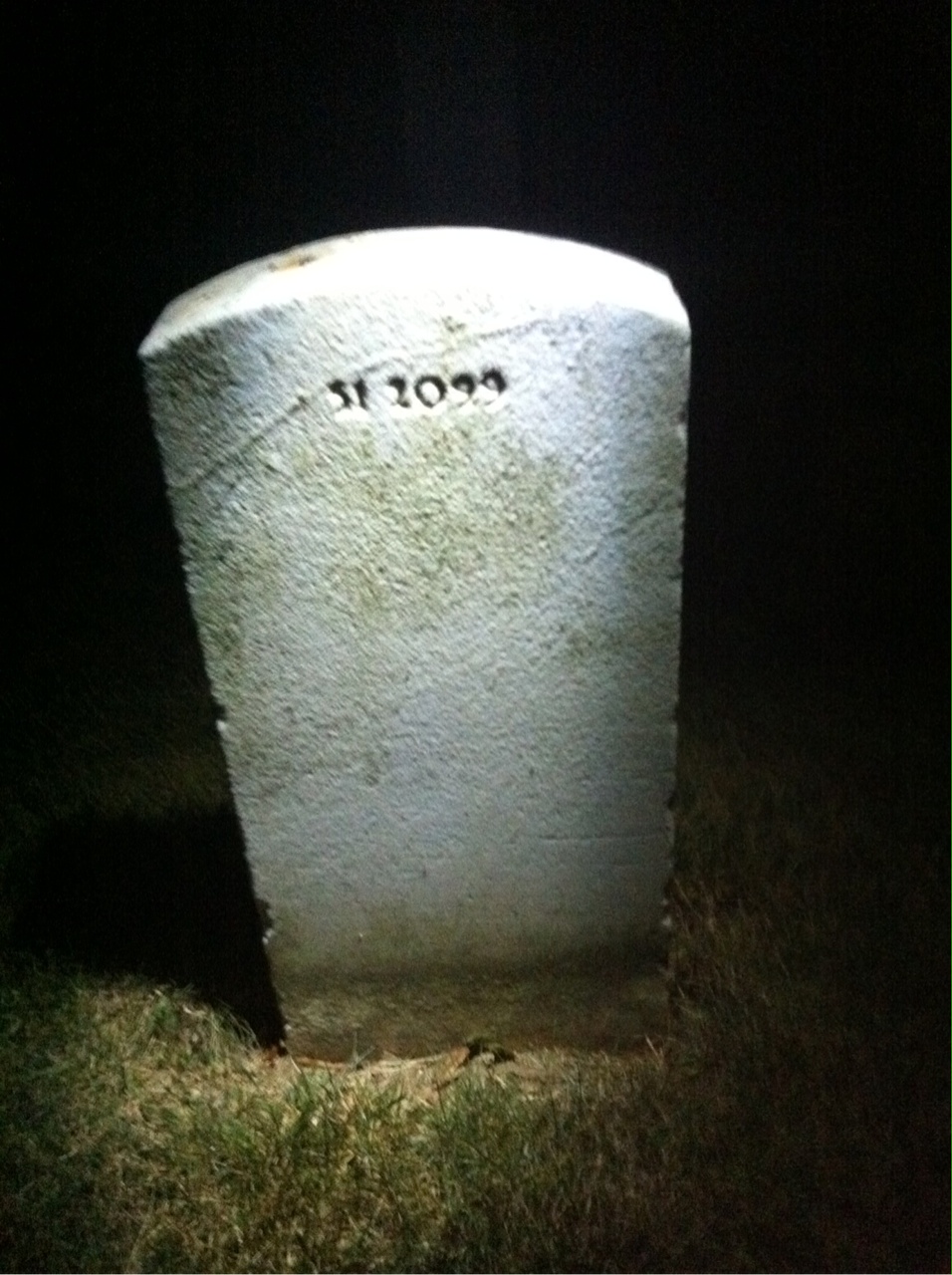 Back of headstone — John Murray