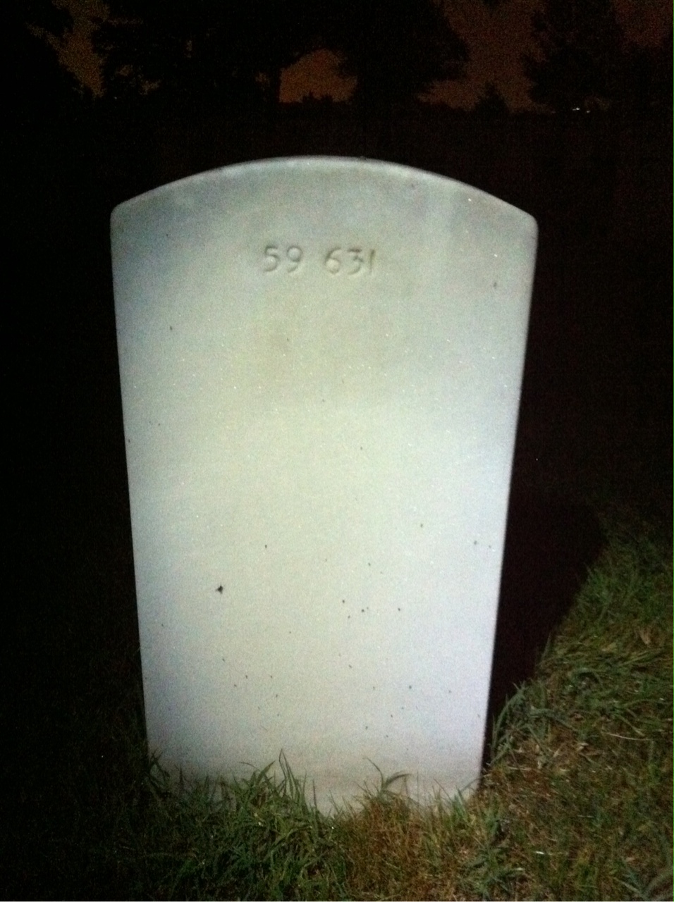 Back of headstone — Horace Aynesworth