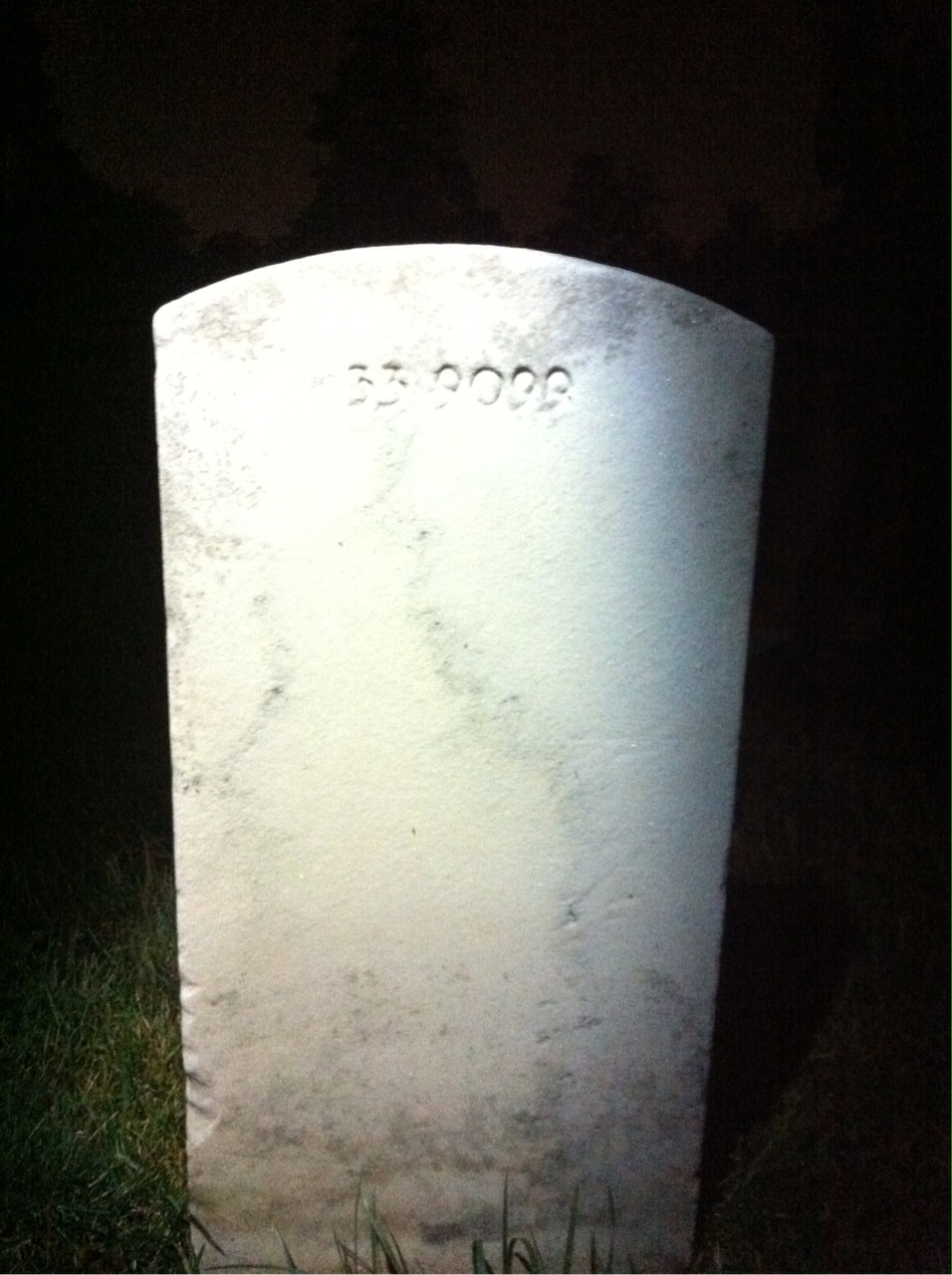 Back of headstone — Rudolph Mitchell