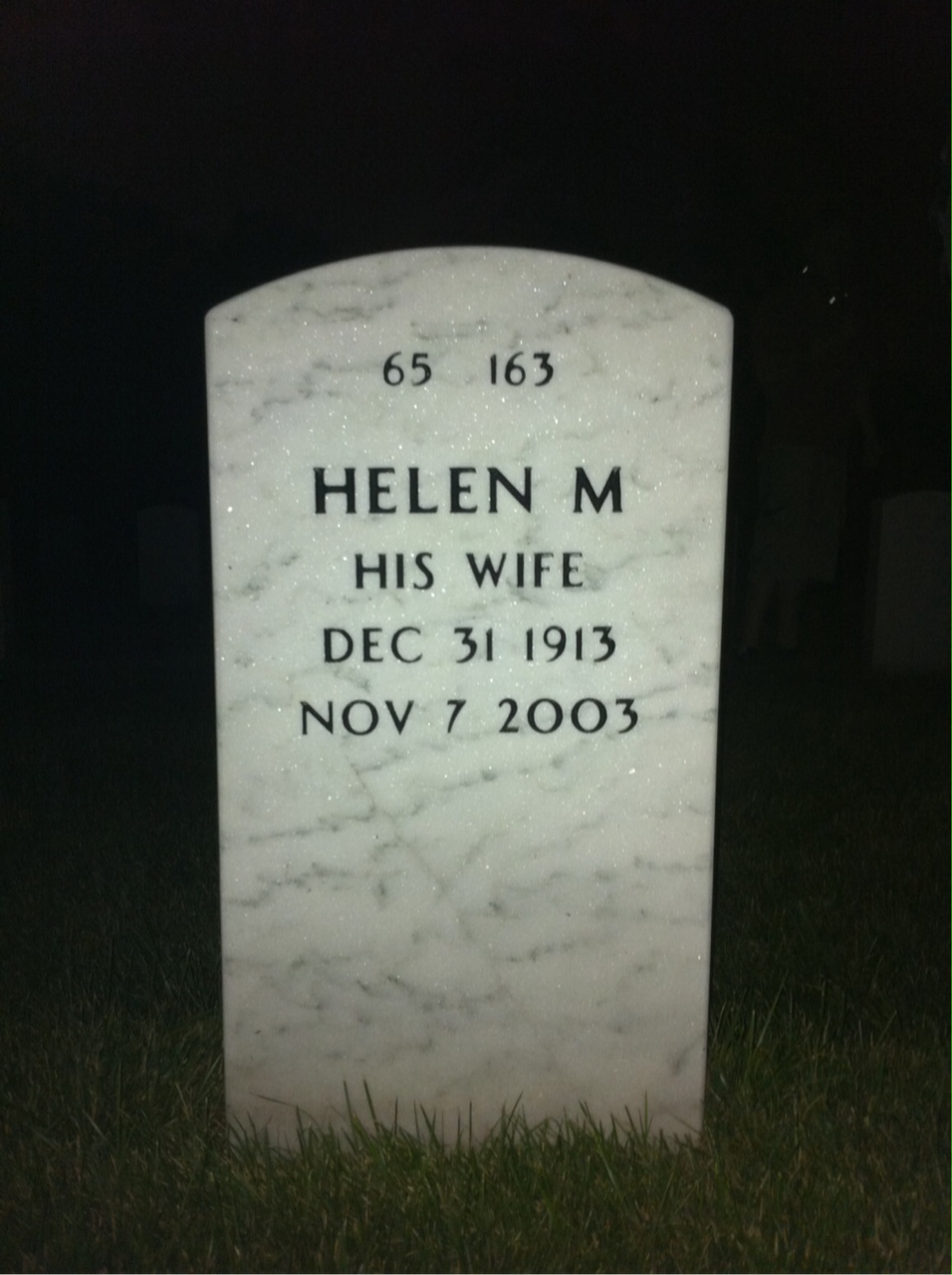 Back of headstone — Franklin Biskey