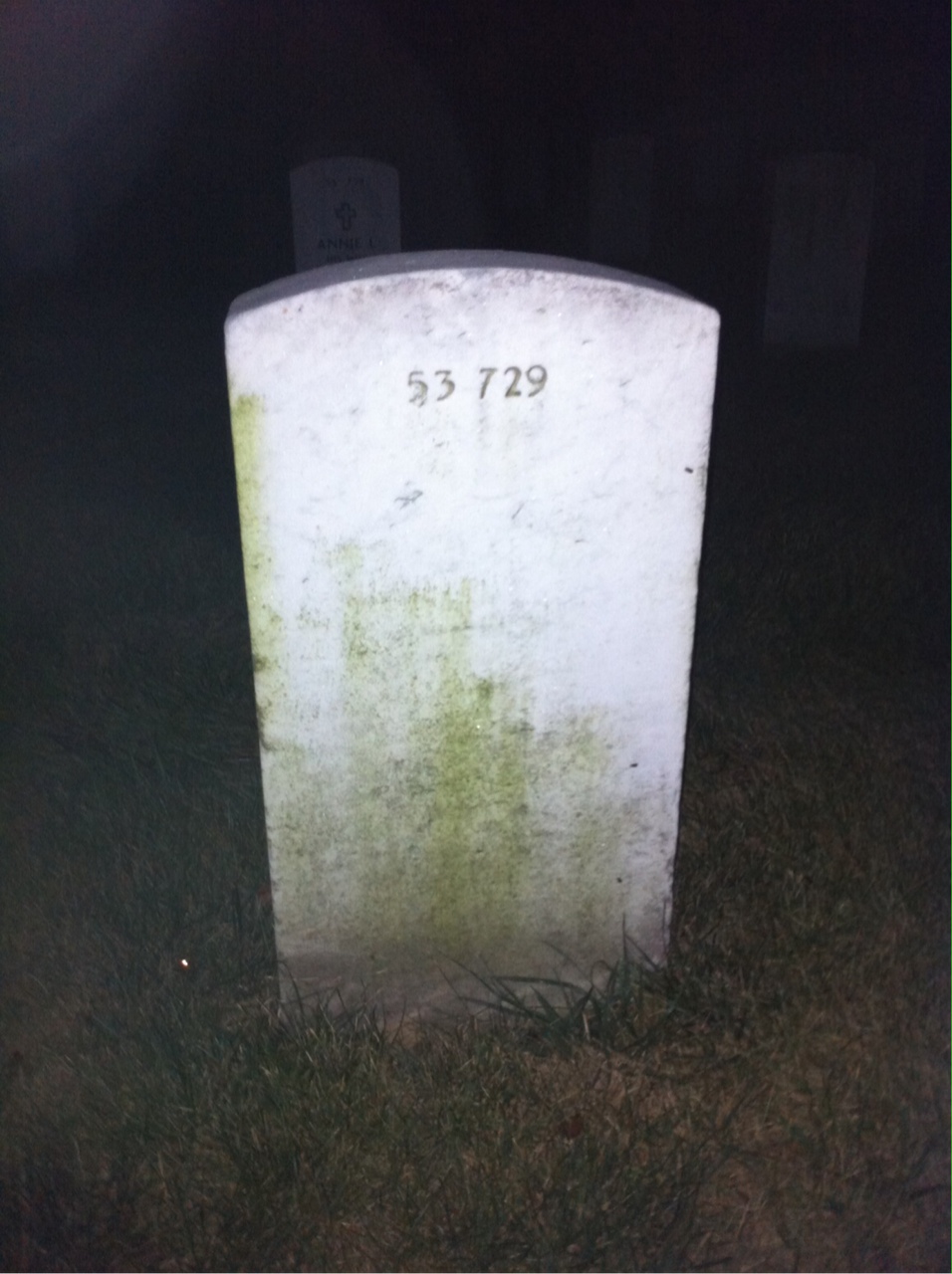 Back of headstone — Robert Scott