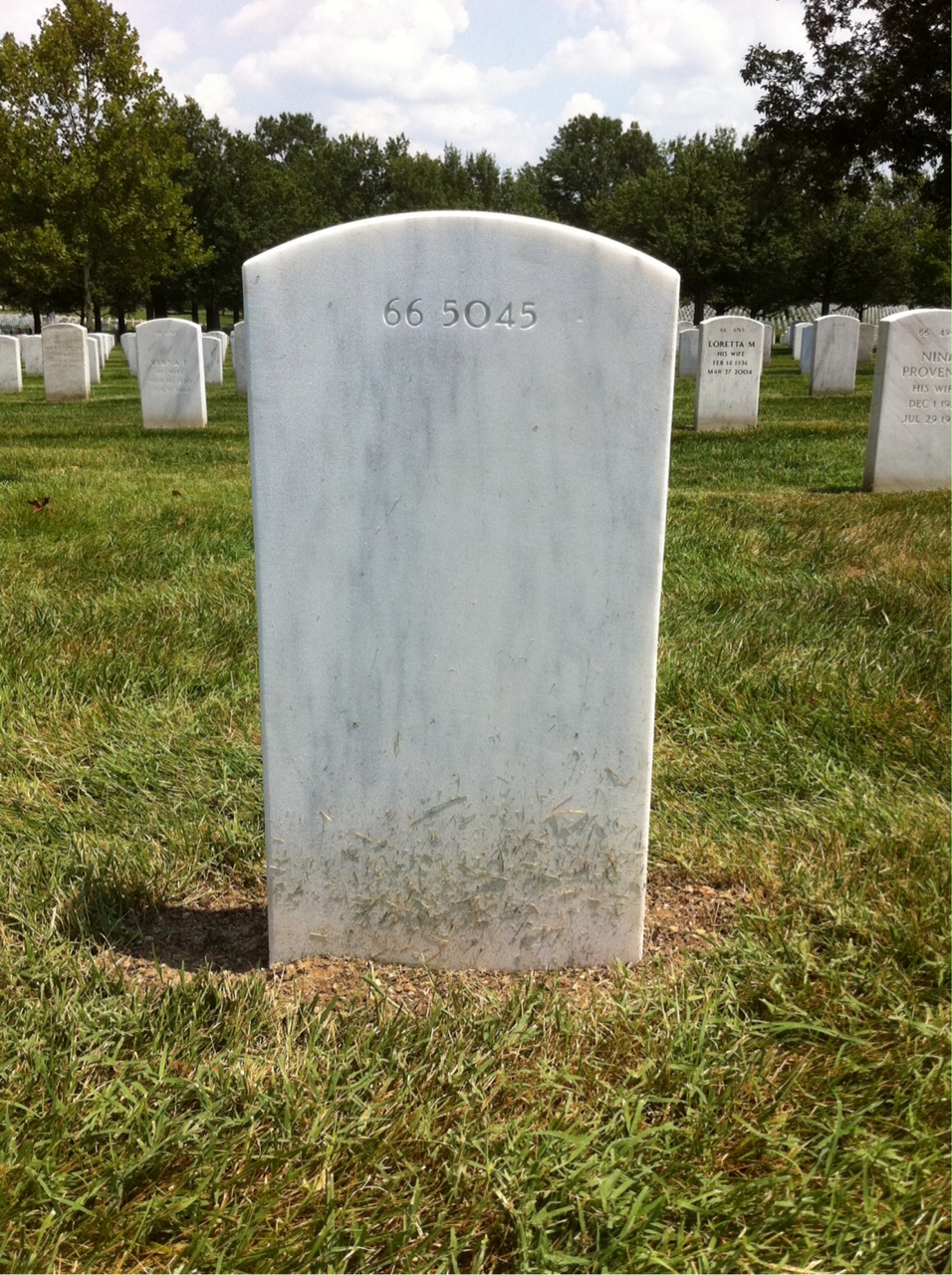 Back of headstone — Hayes Banks