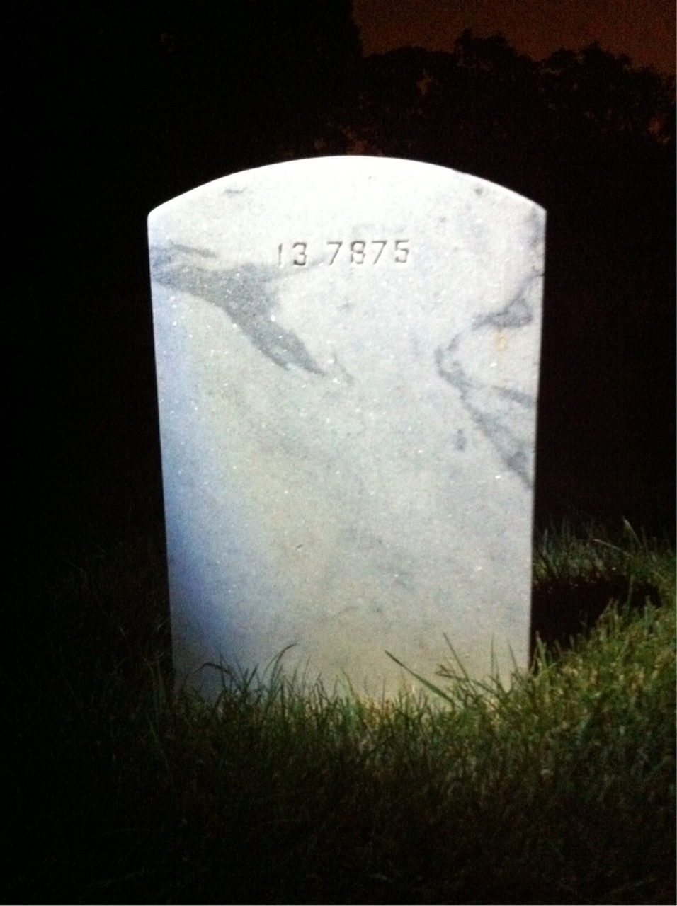 Back of headstone — Abraham Mundie