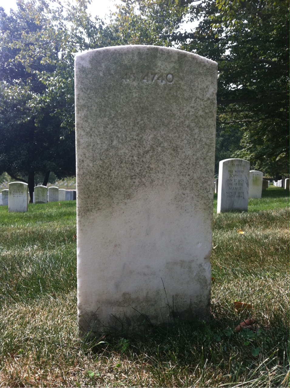 Back of headstone — William Bien