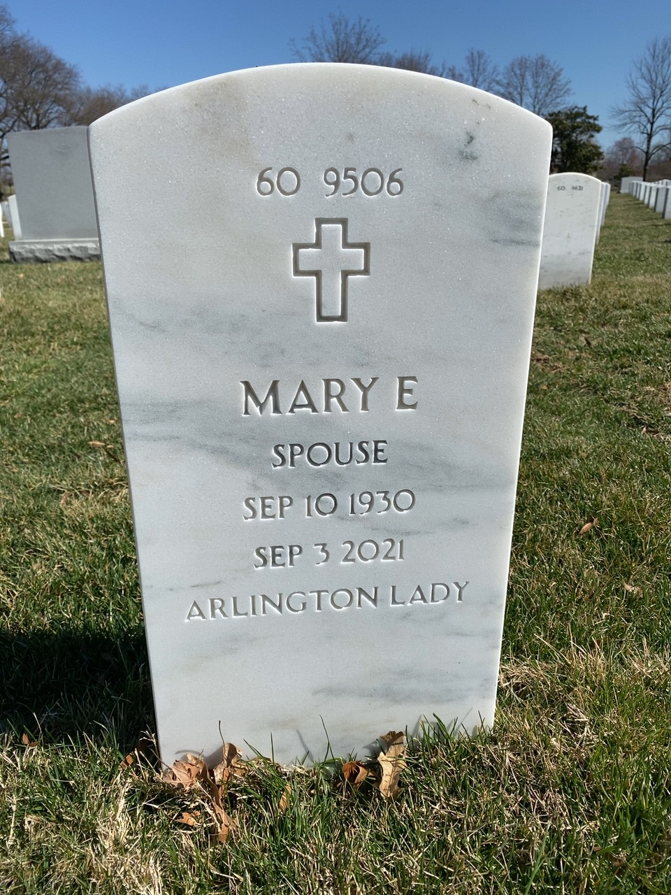 Back of headstone — Myron Motsko