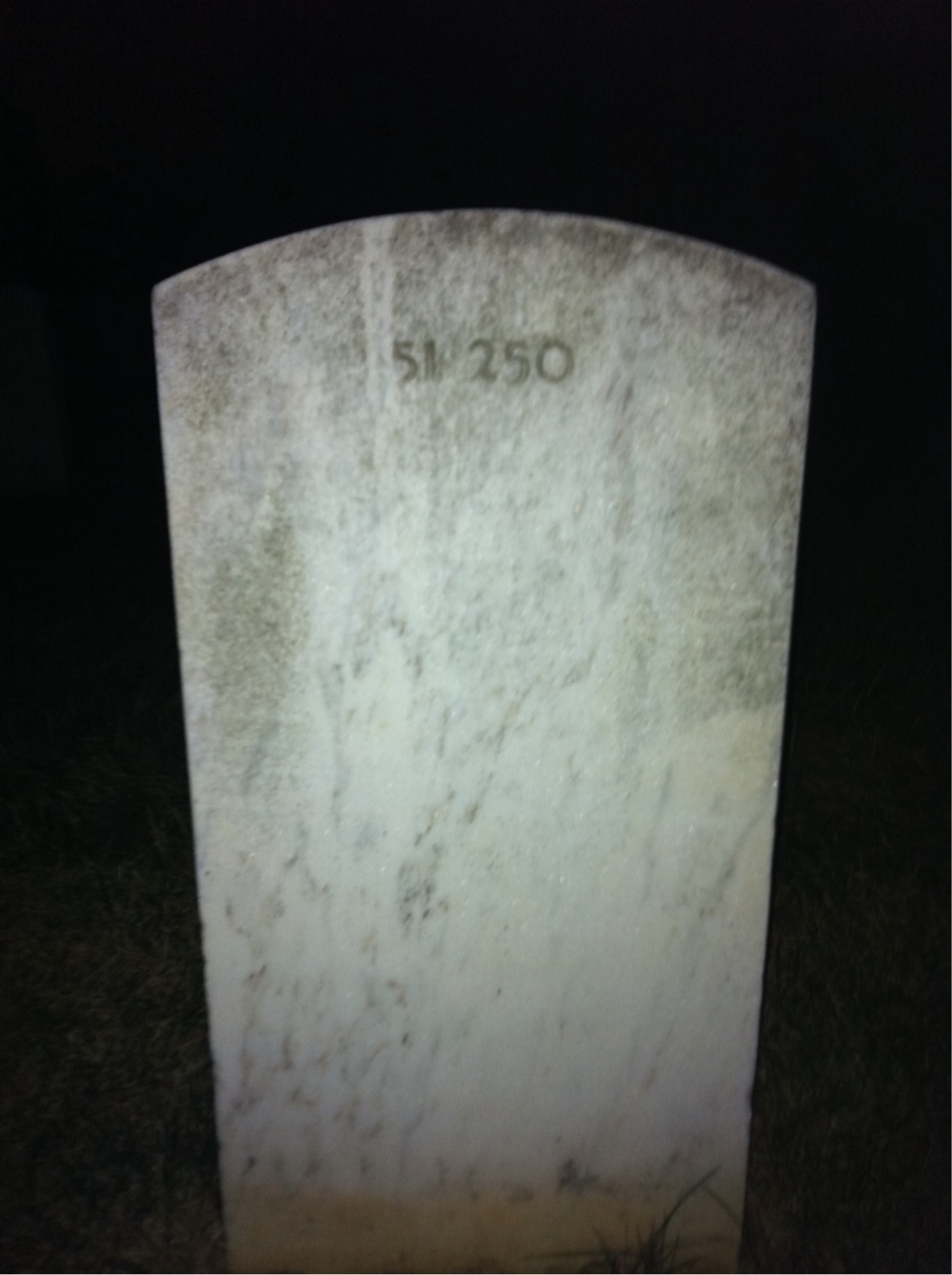Back of headstone — Robert Miller