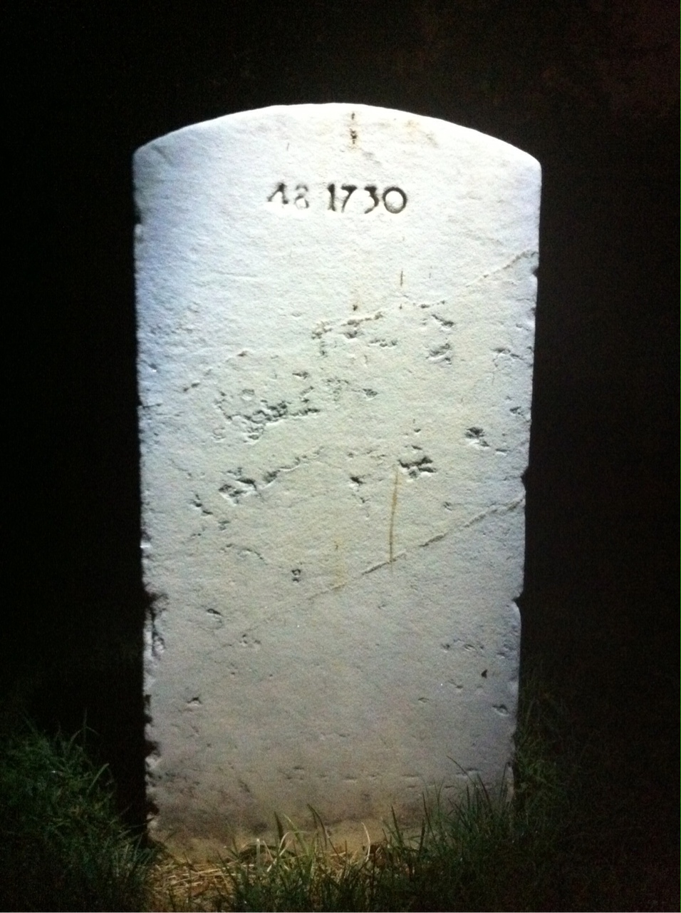 Back of headstone — William Scott