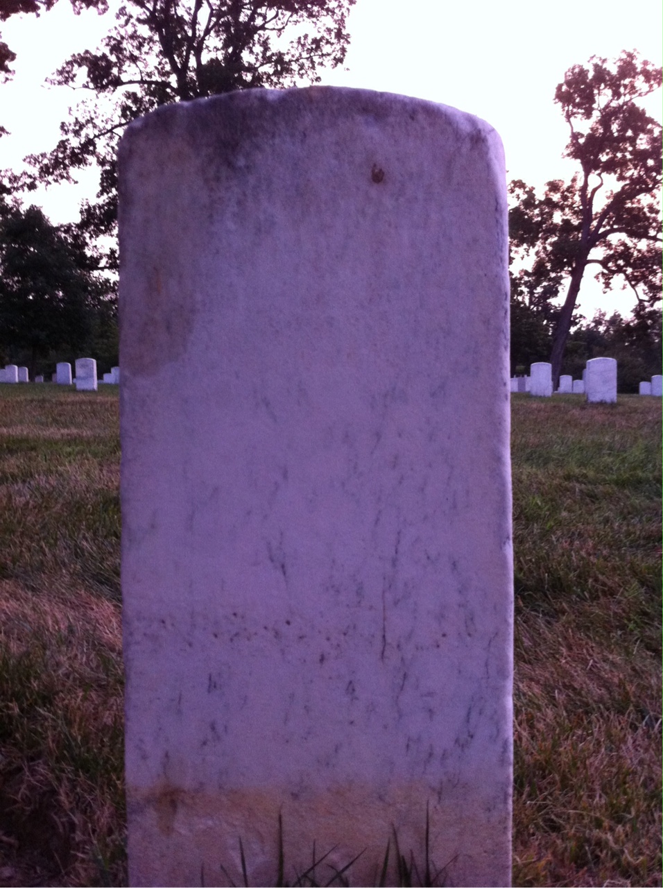 Back of headstone — Silas Moulton