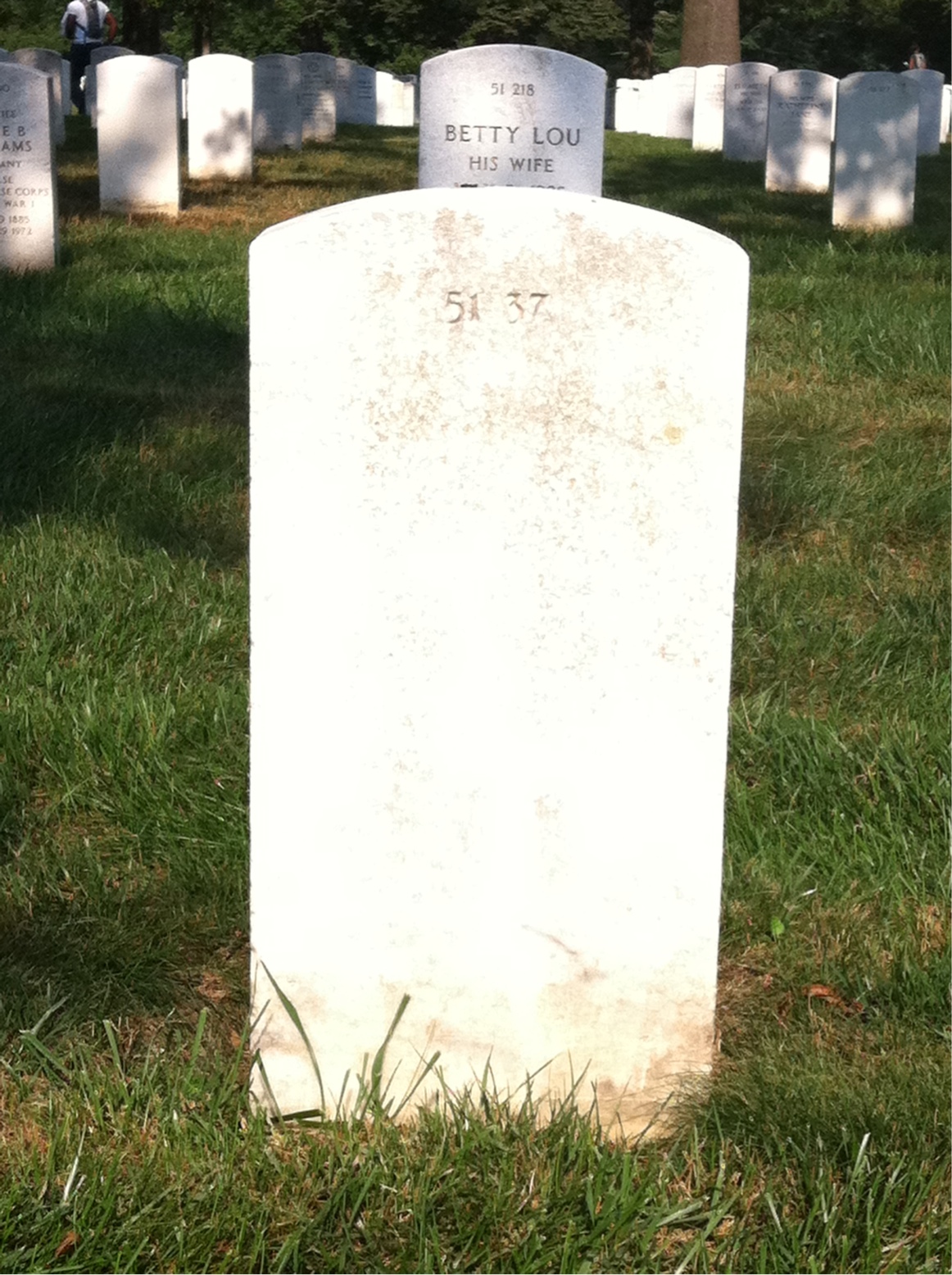 Back of headstone — John Murrah