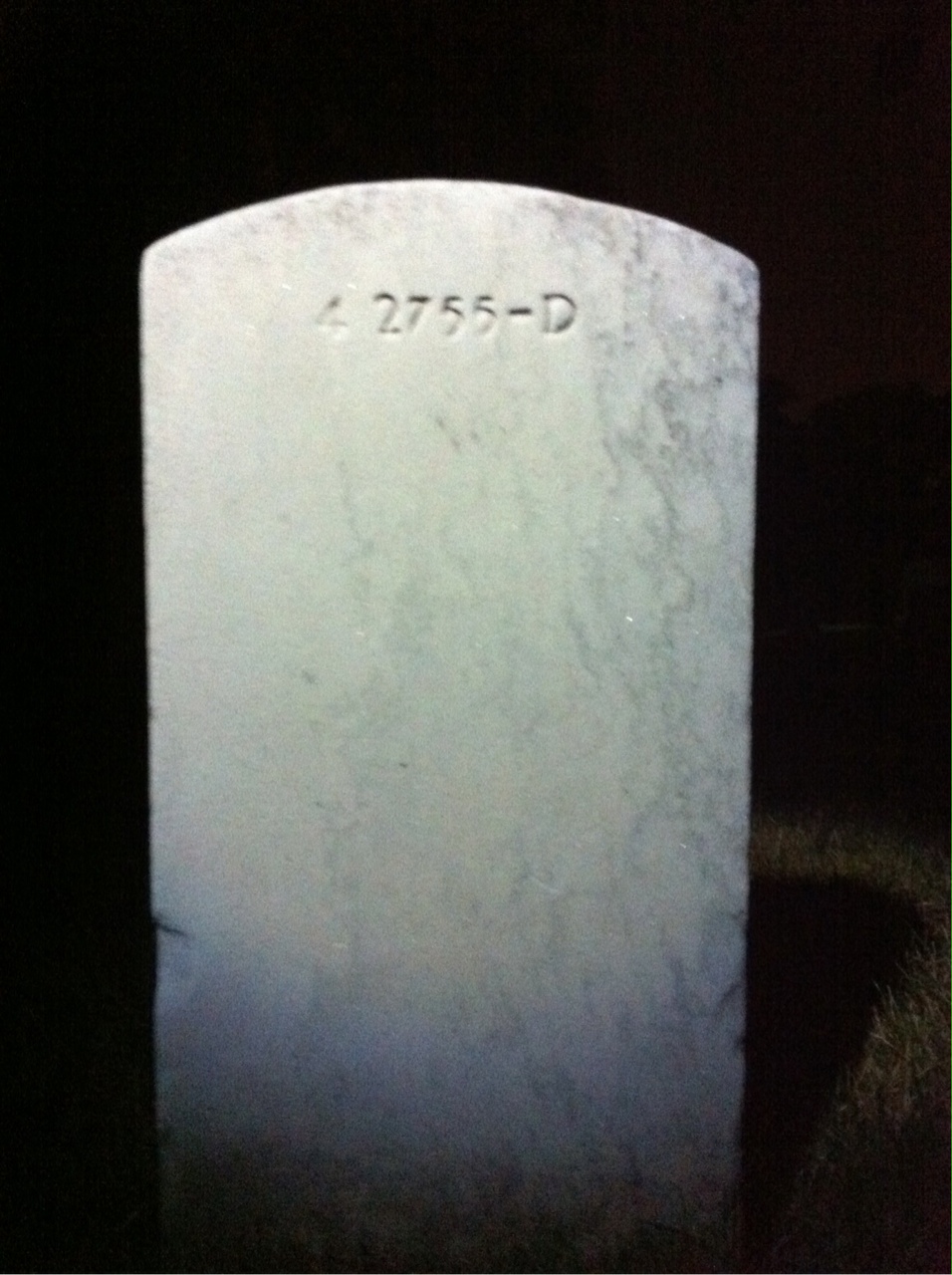 Back of headstone — Kenneth Mcintyre