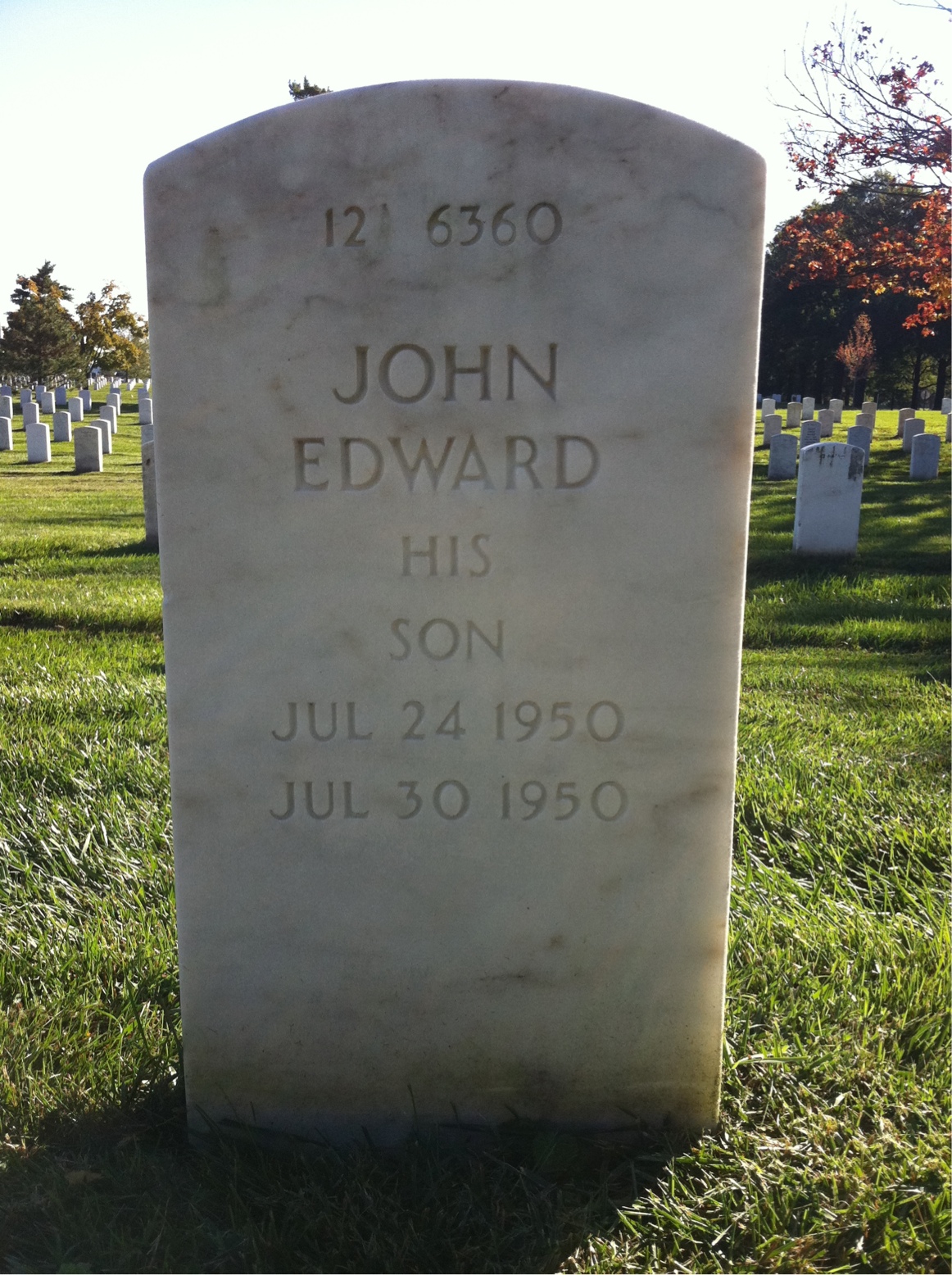 Back of headstone — Leon Thomas