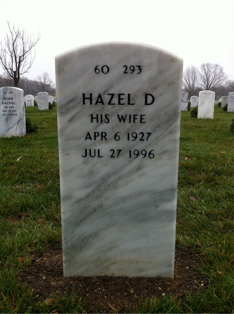 Back of headstone — Earnest Booton