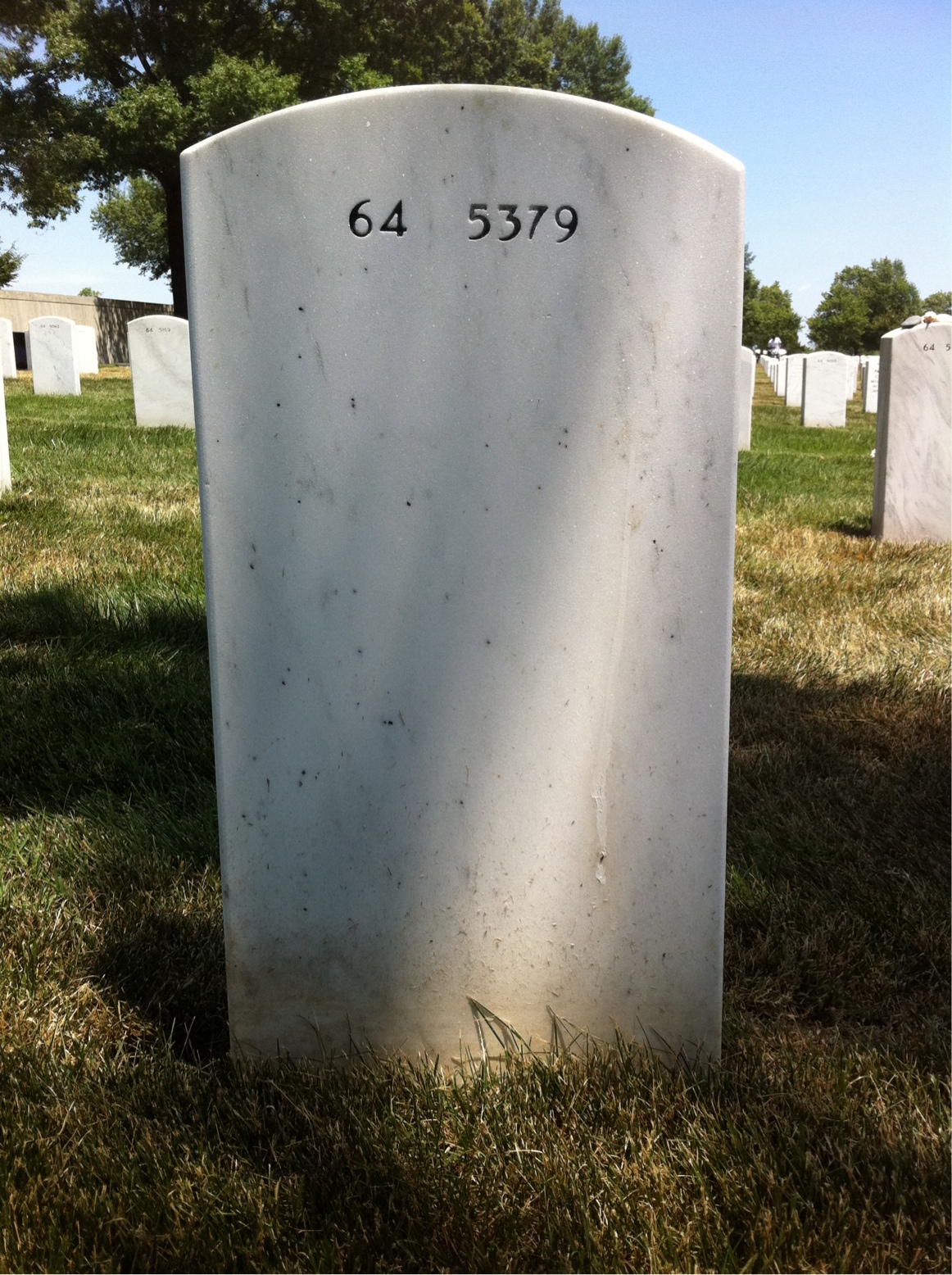 Back of headstone — James Hopkins