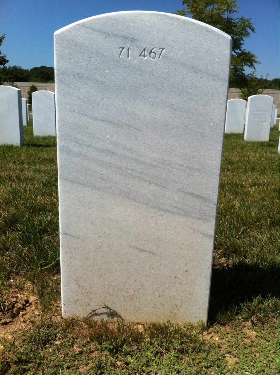 Back of headstone — John Aitken