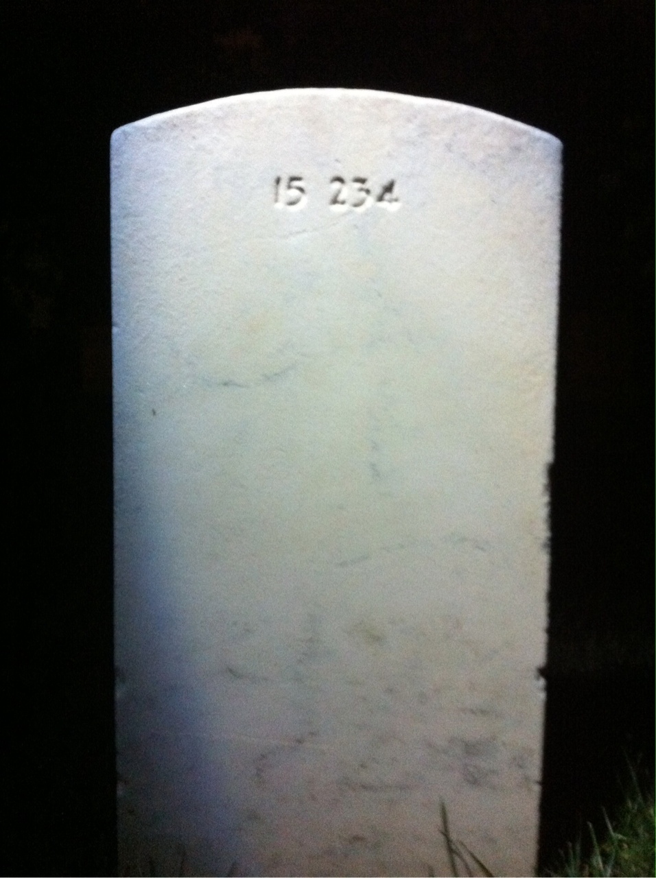 Back of headstone — Ethel Moore