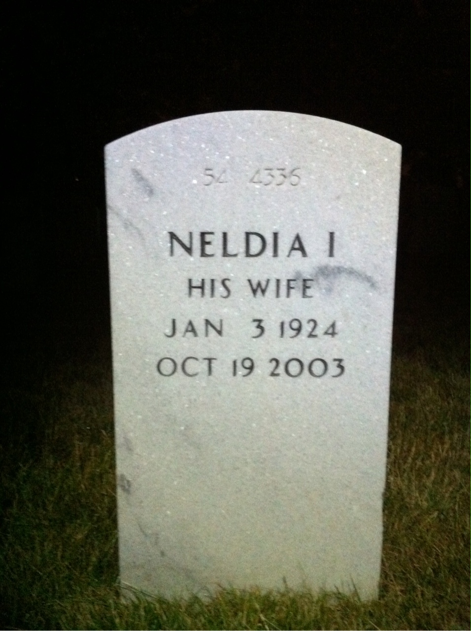 Back of headstone — Robert Wise