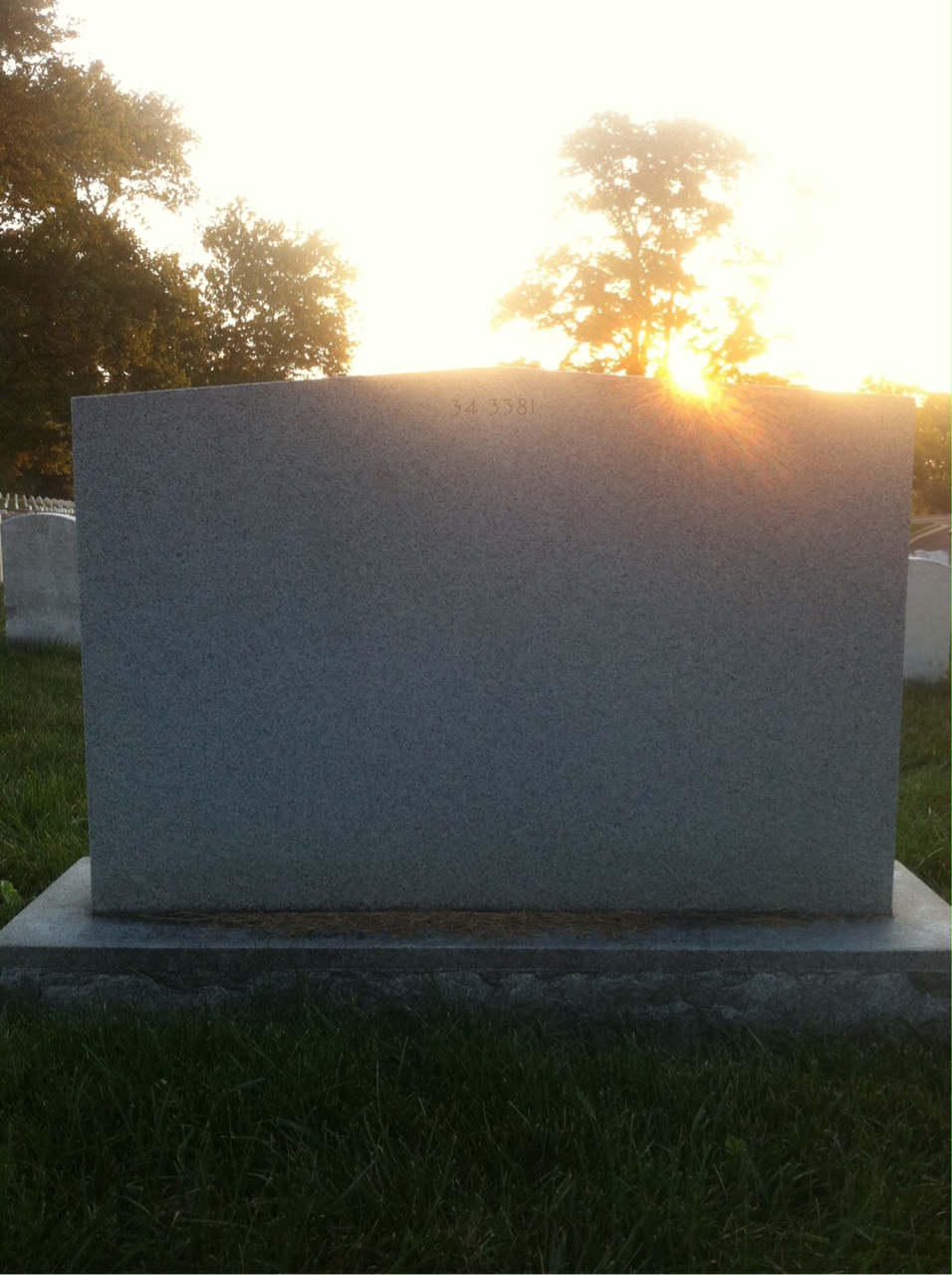 Back of headstone — William Mowat